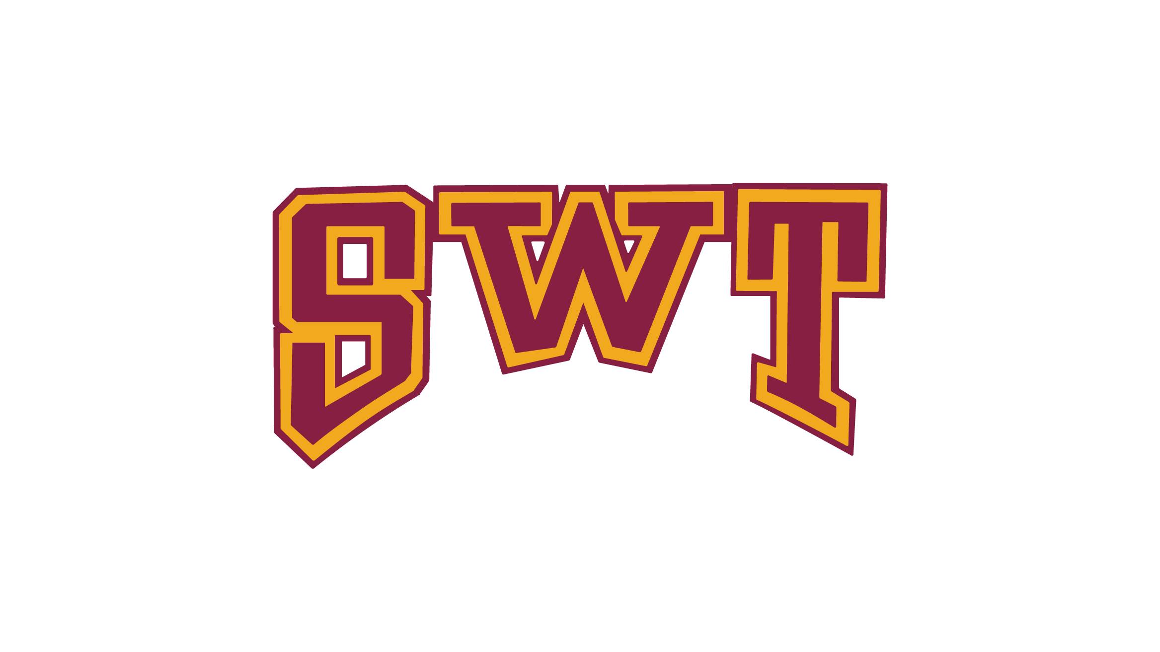 Logo emblazoned with "SWT" to represent the university's old name "Southwest Texas State University"
