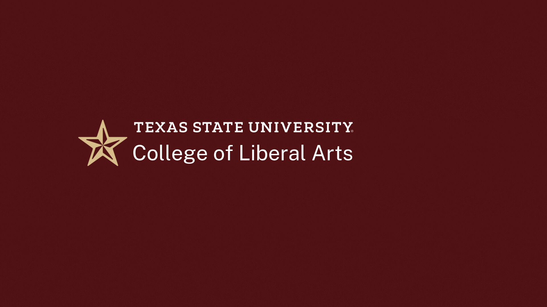 Gif of different unit logo names cycling through the logo design on a maroon background