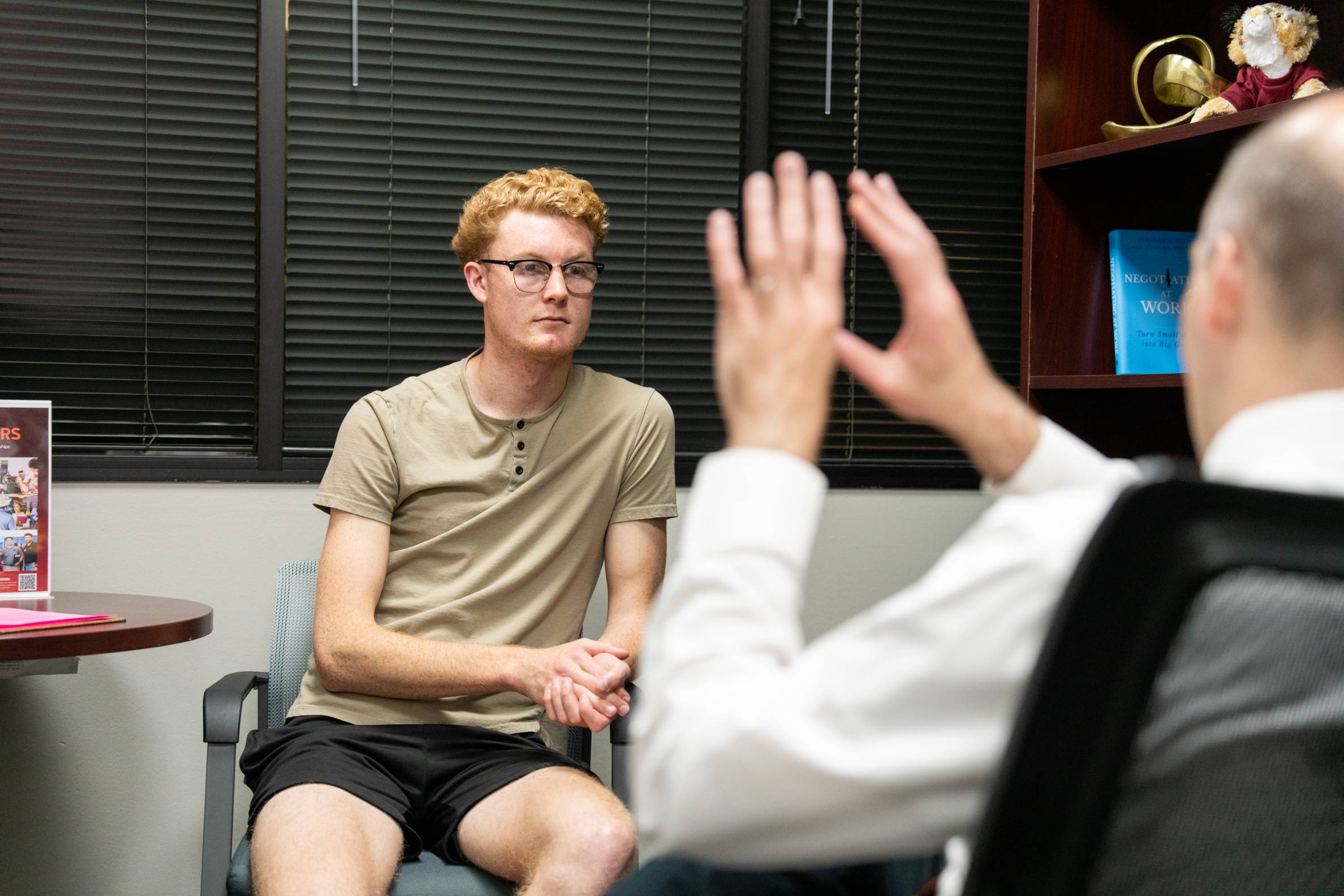 student getting advised