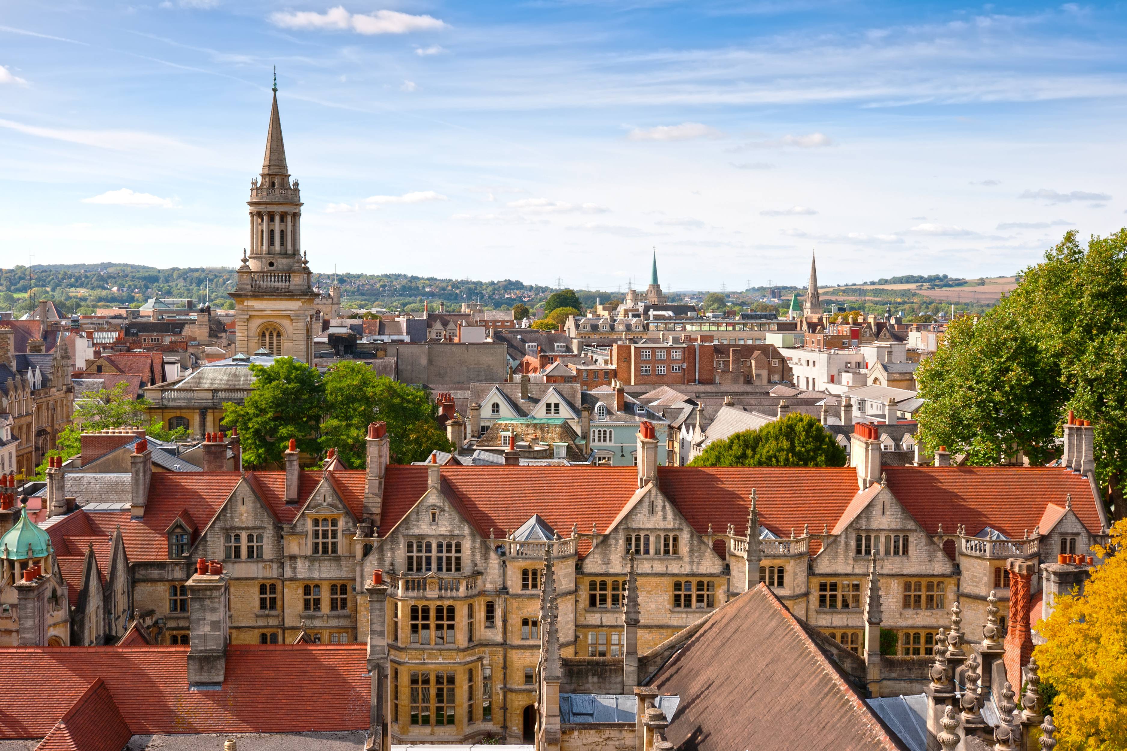 View of rooftops in Oxford