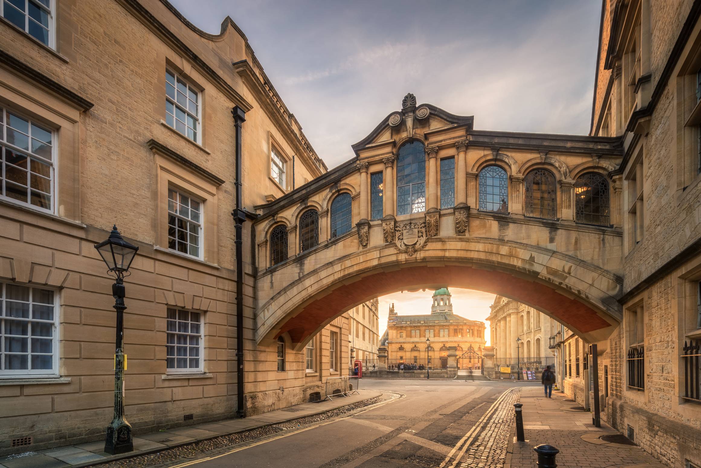 The Hertford Bridge in Oxford at sunset