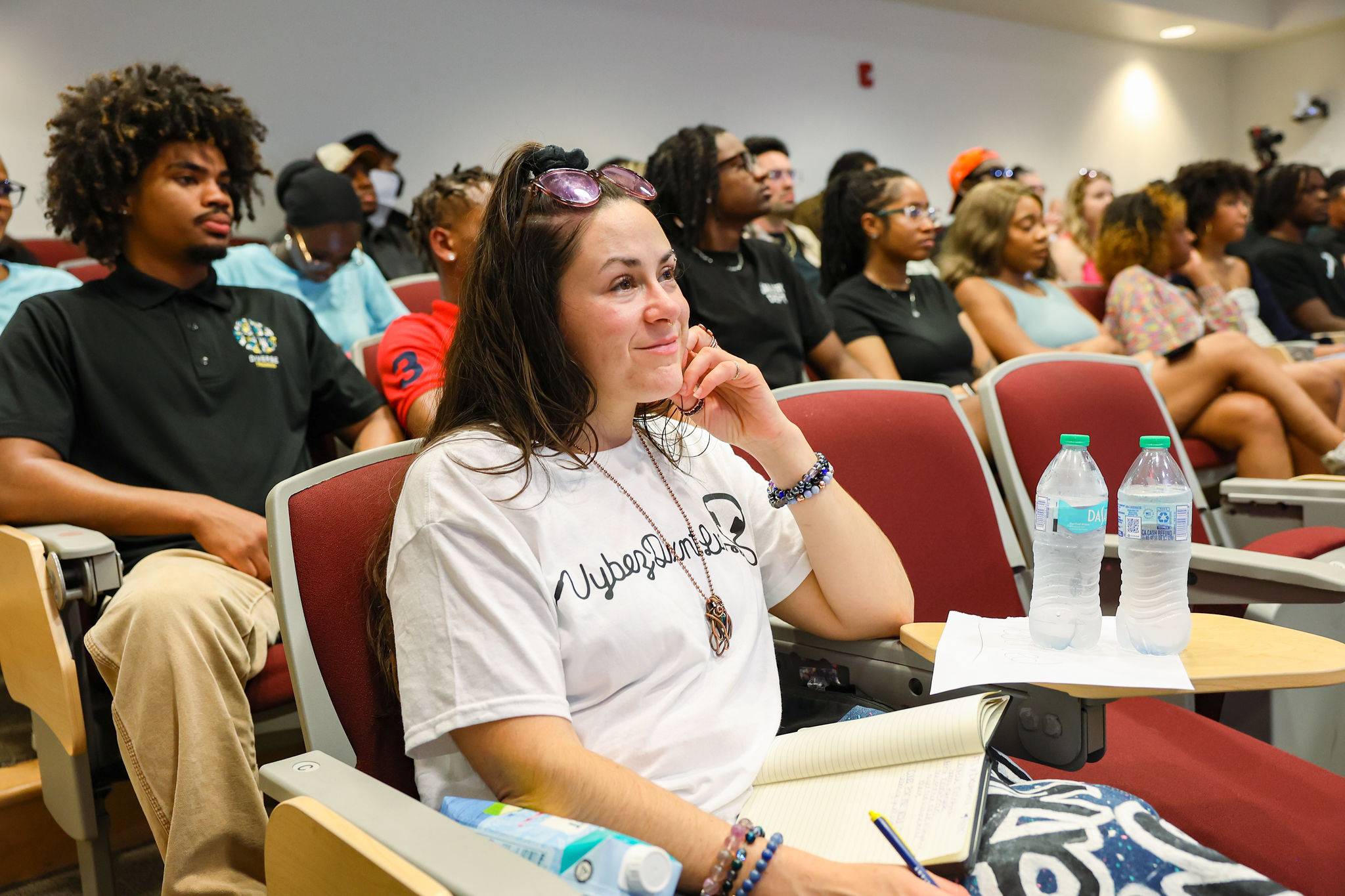 Women listening to a presenter