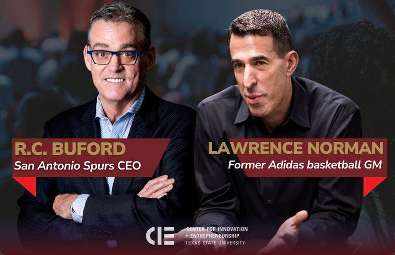 R.C. Buford San Antonio Spurs CEO on the left and Lawrence Norman former Adidas General Manager