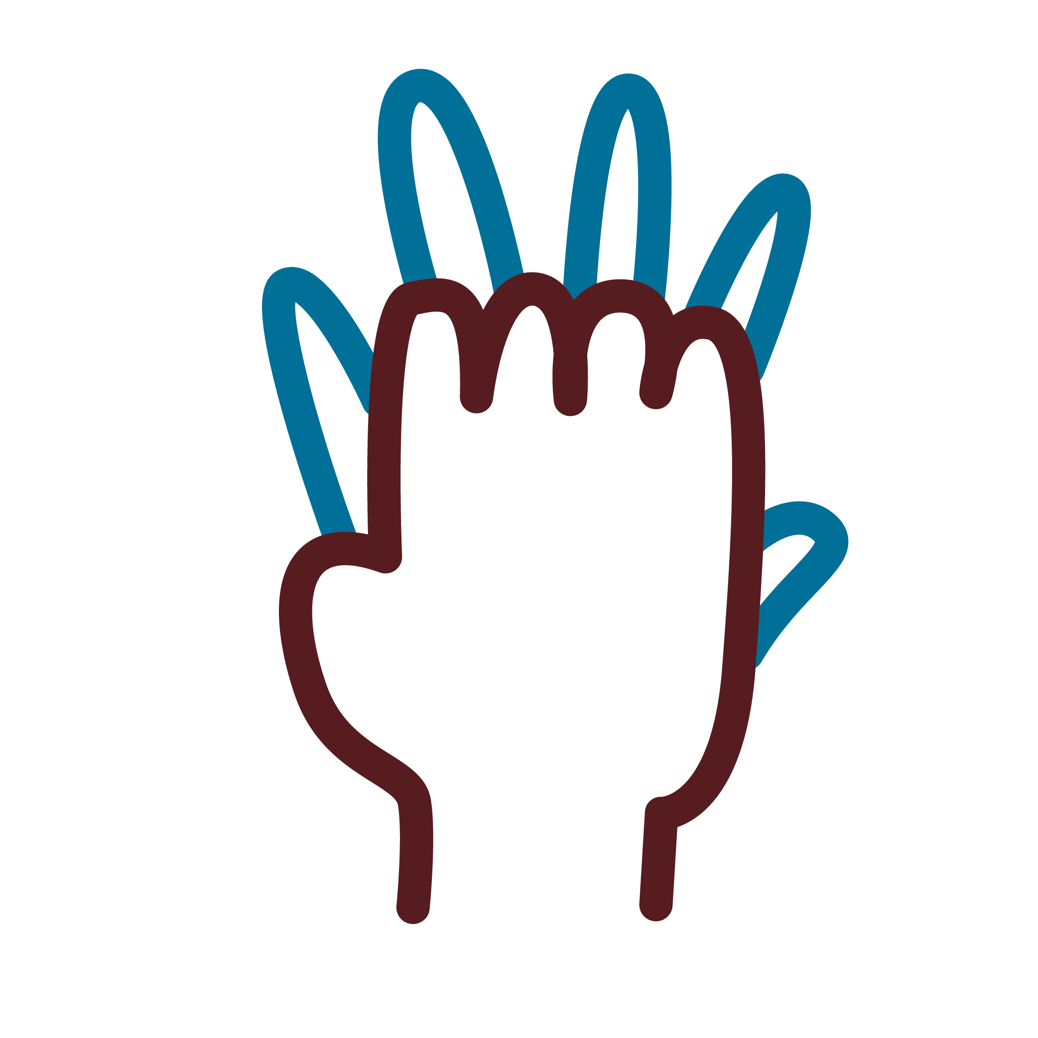 Illustration of two hands performing CPR