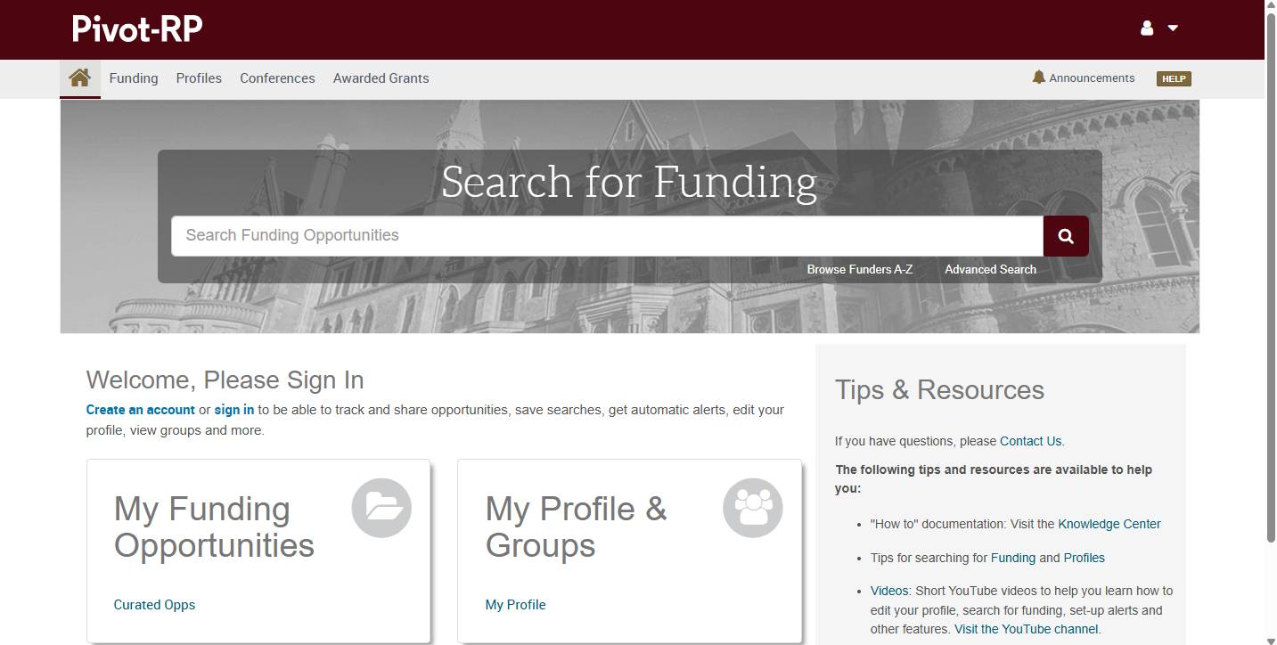 a still image of a screen from the video recording that showcases the funding opportunities search bar and displays a graph showing 64.02 billion dollars available in funding