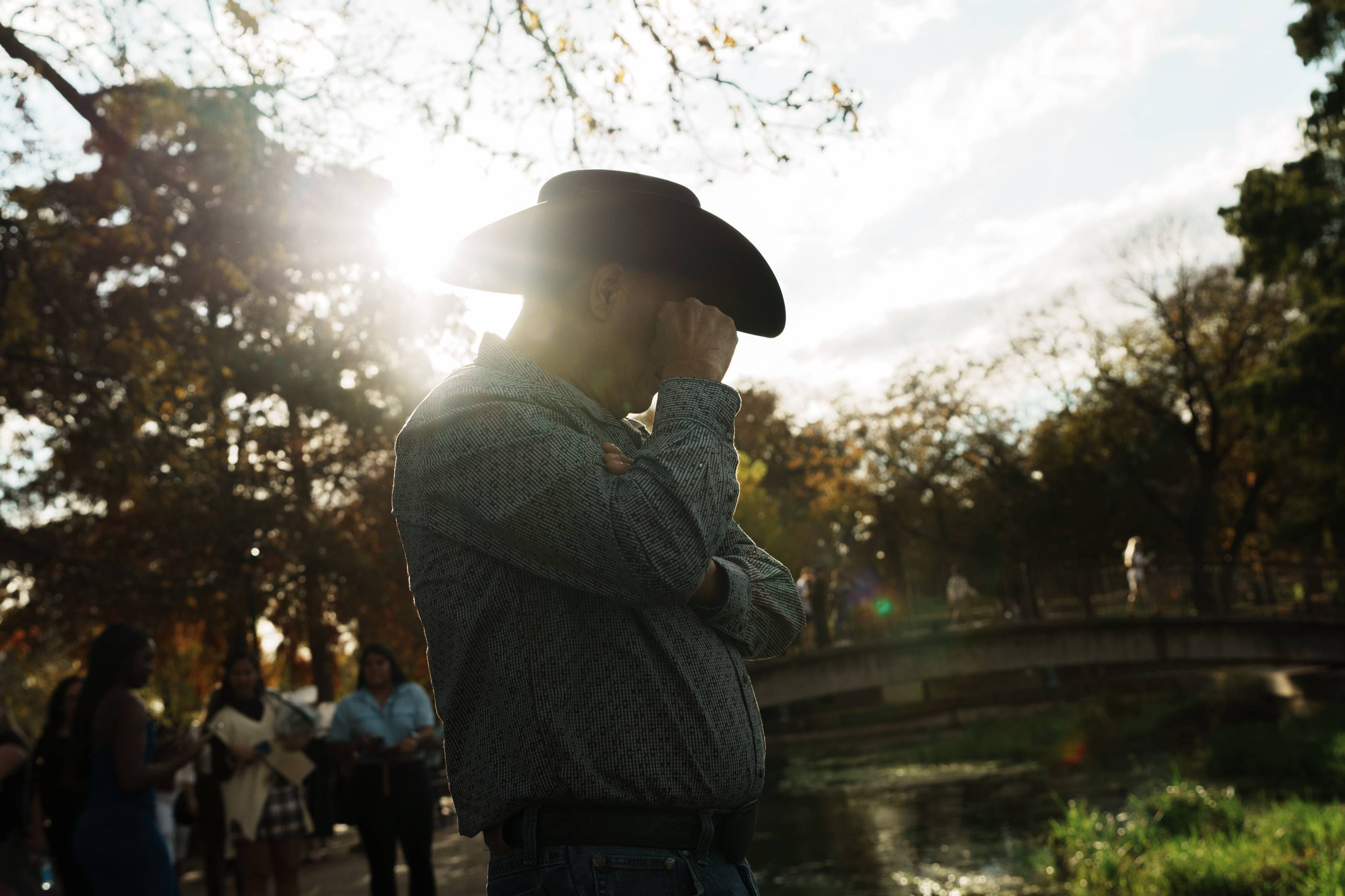 Man with a cowboy hat