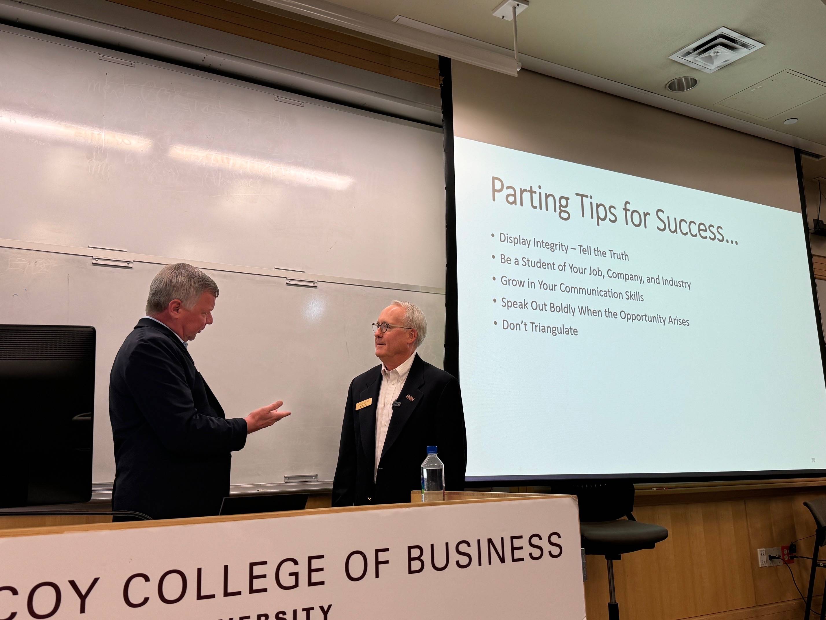 Dan Roy and Brian McCoy in the Minor Speaker Series 