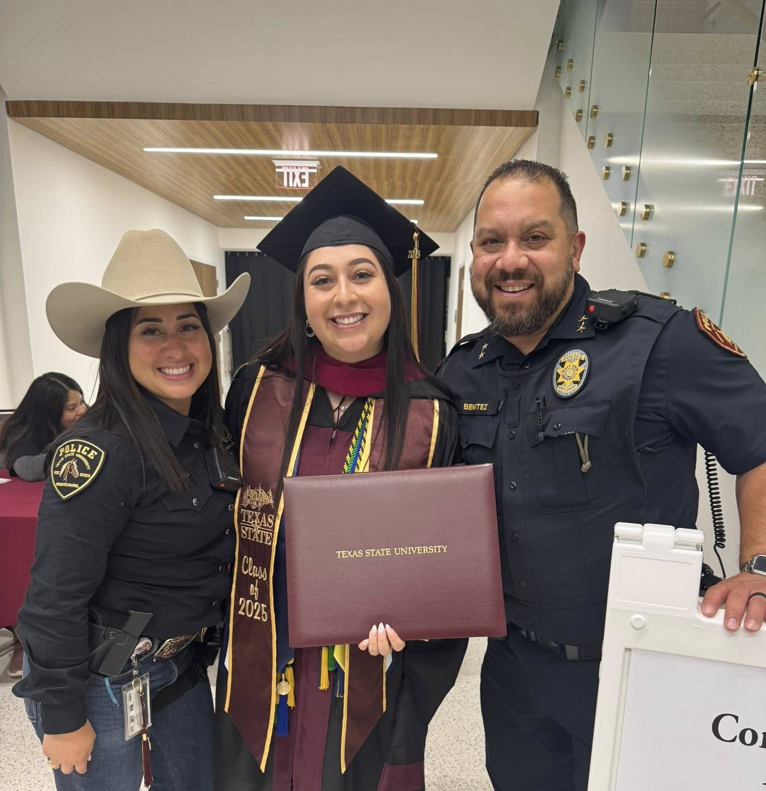 MHO Ortiz, Cat Hoyt, AC Benitez at graduation 