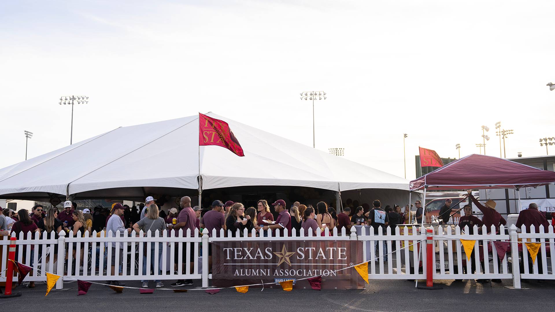 Series of video clips from Texas State University football home games and tailgates