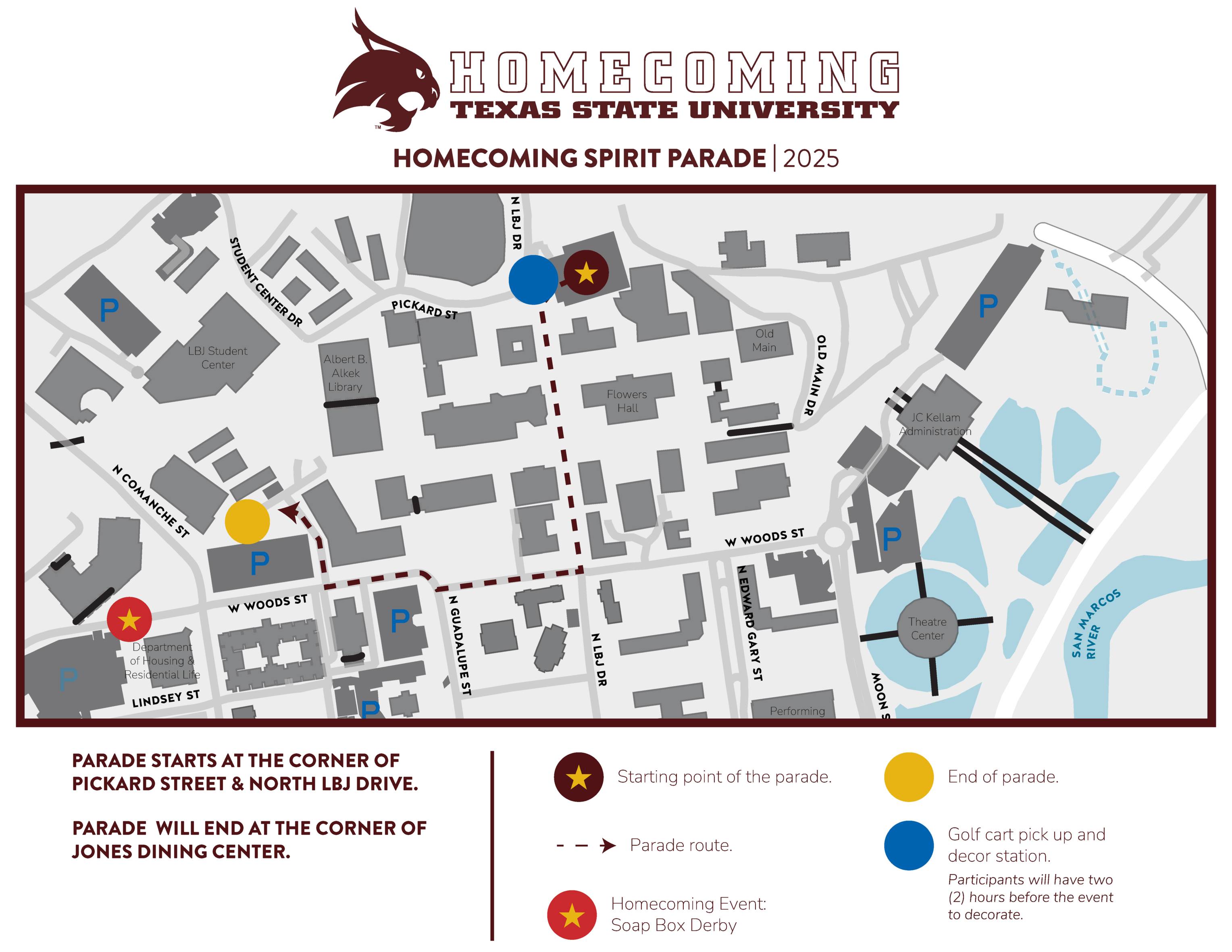 Spirit Parade Map