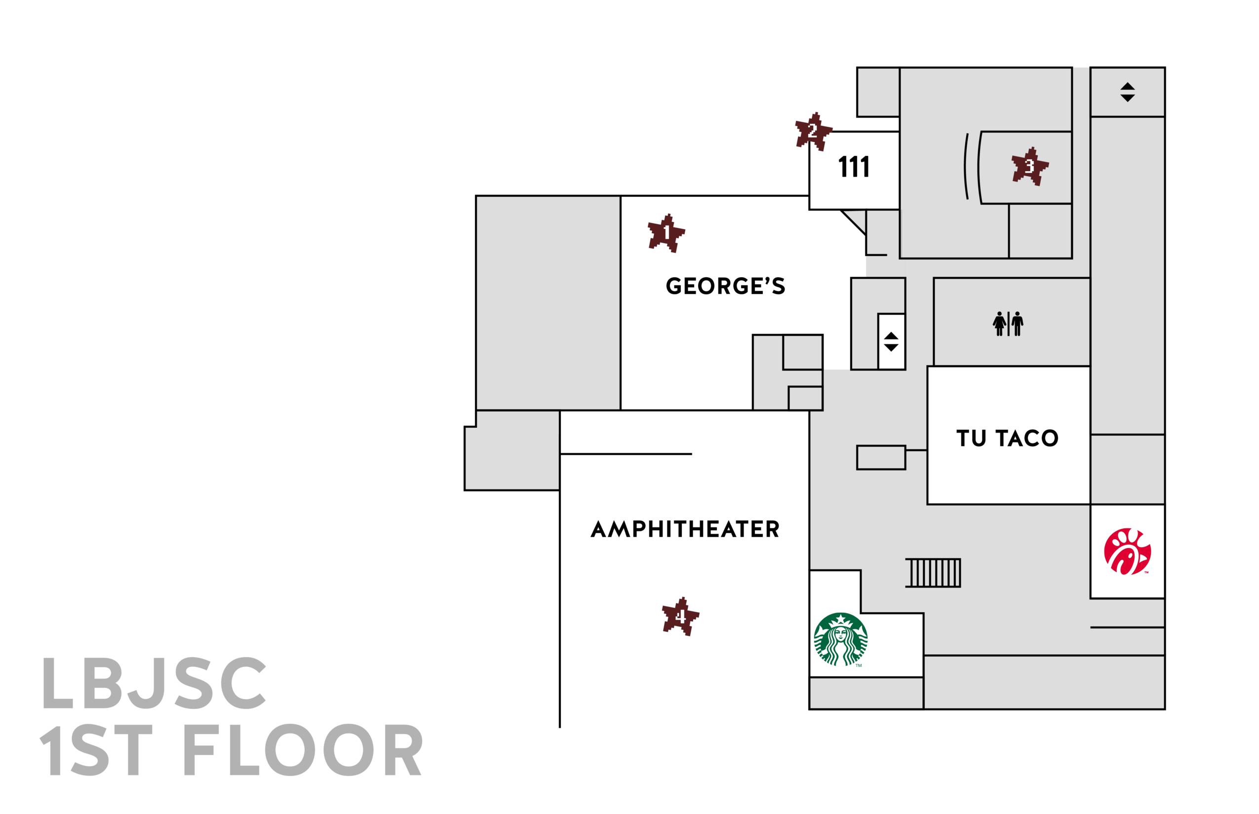 a map of the 1st floor