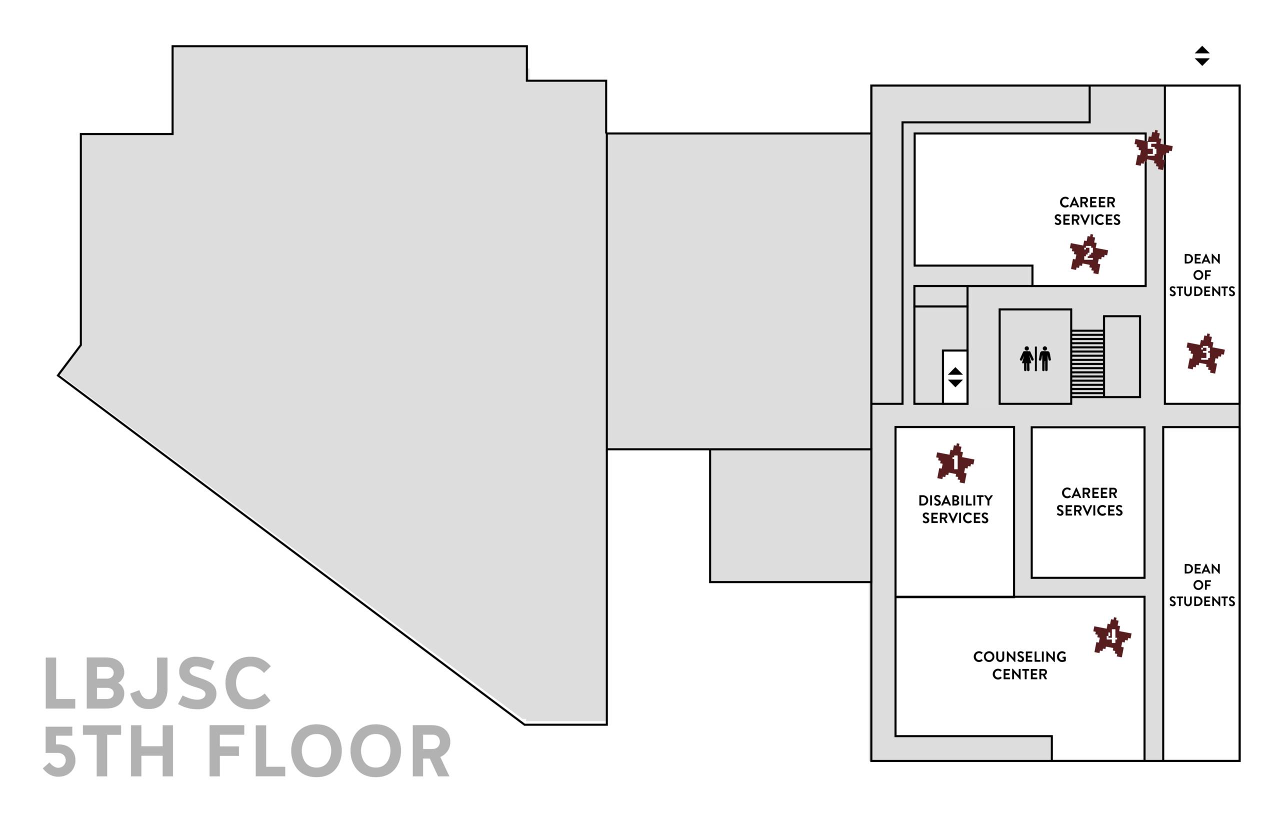 map of the fifth floor