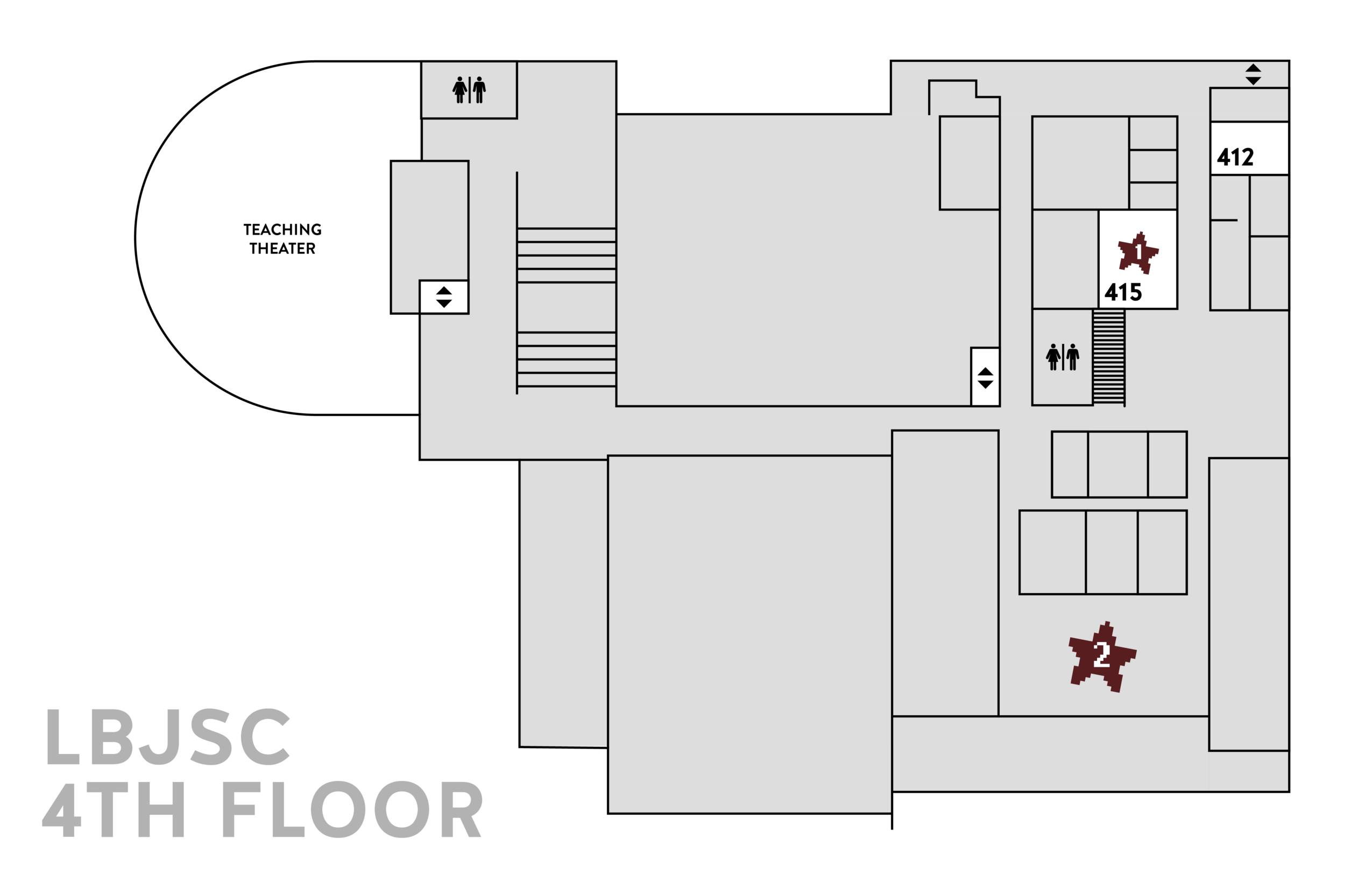 map of the fourth floor