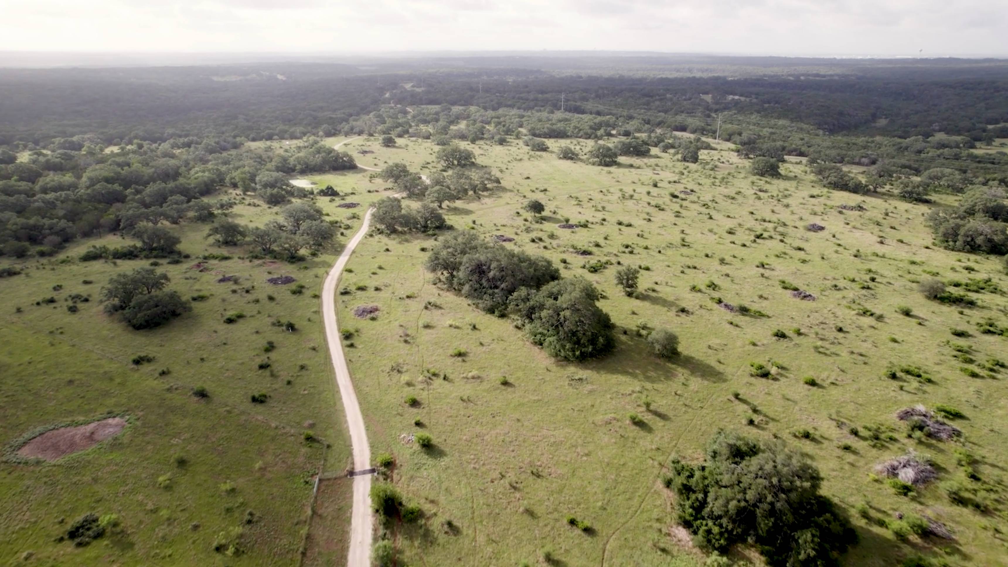 Drone shot of land on Freeman Ranch.