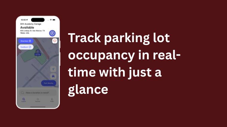 Track parking lot occupancy