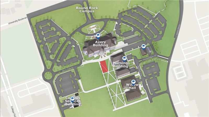 TXST - Aerial Map of Round Rock Campus