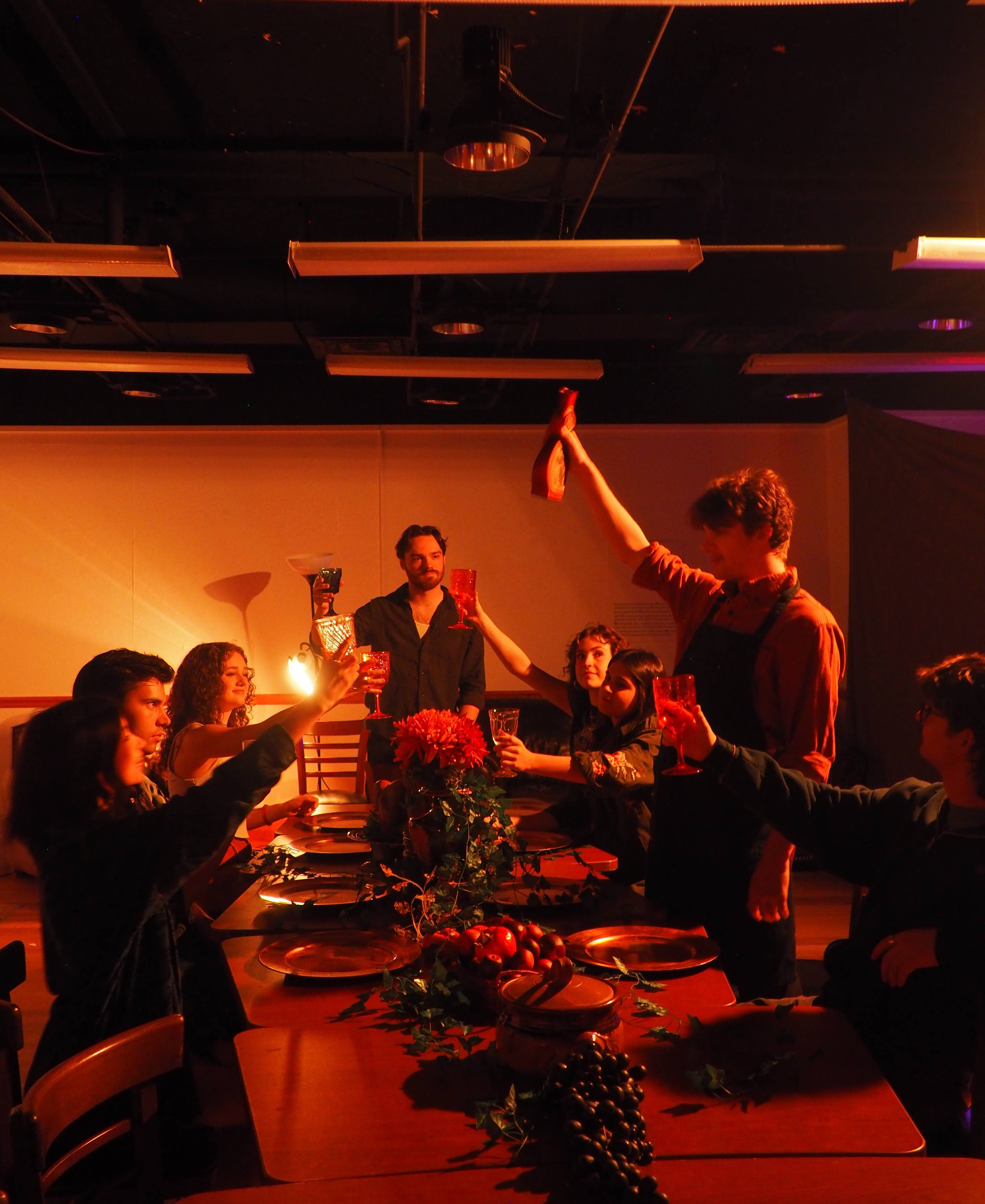 Group of people sitting at a table together