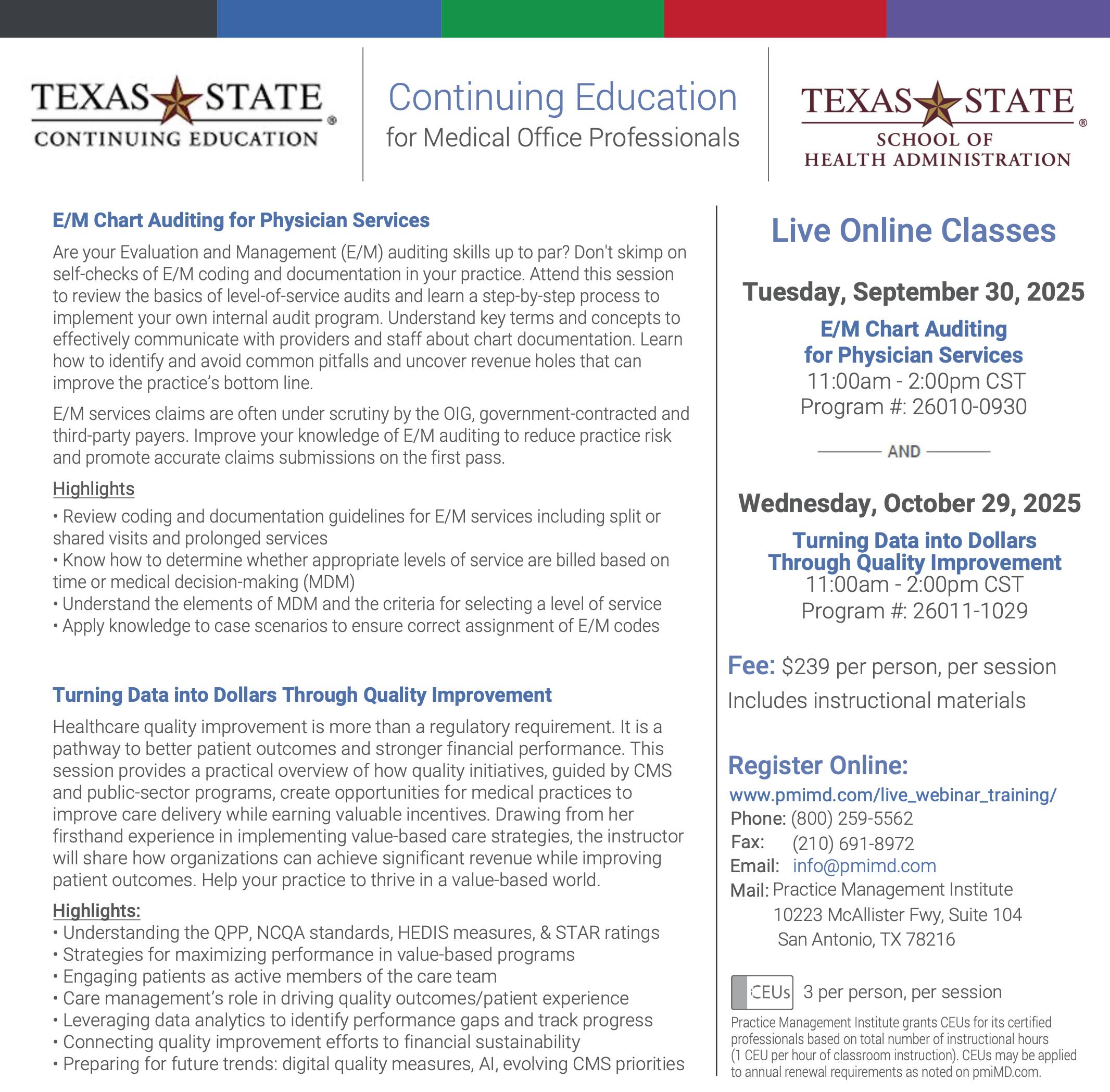 image of a flyer for PMI