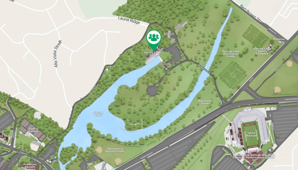 TXST - Aeriel Map of Meadows Center