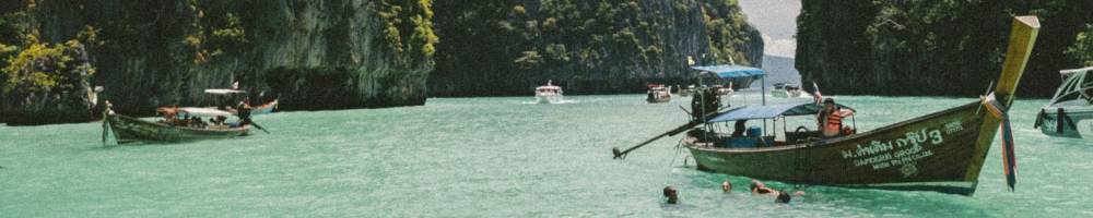 Boat on the river in Thailand