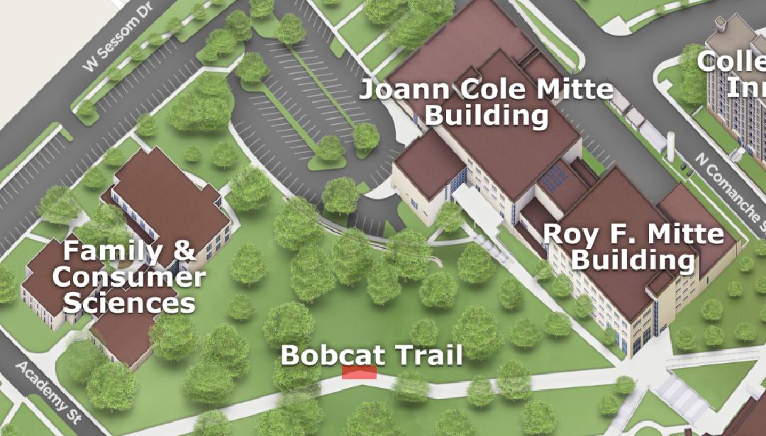 Map: TXST - San Marcos Campus - Upper Bobcat Trail