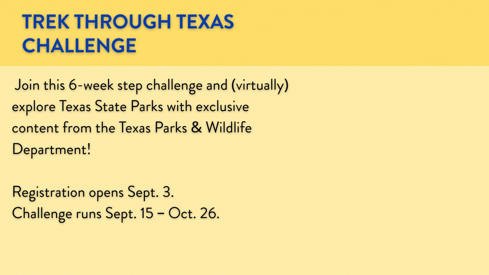 trek through texas challenge