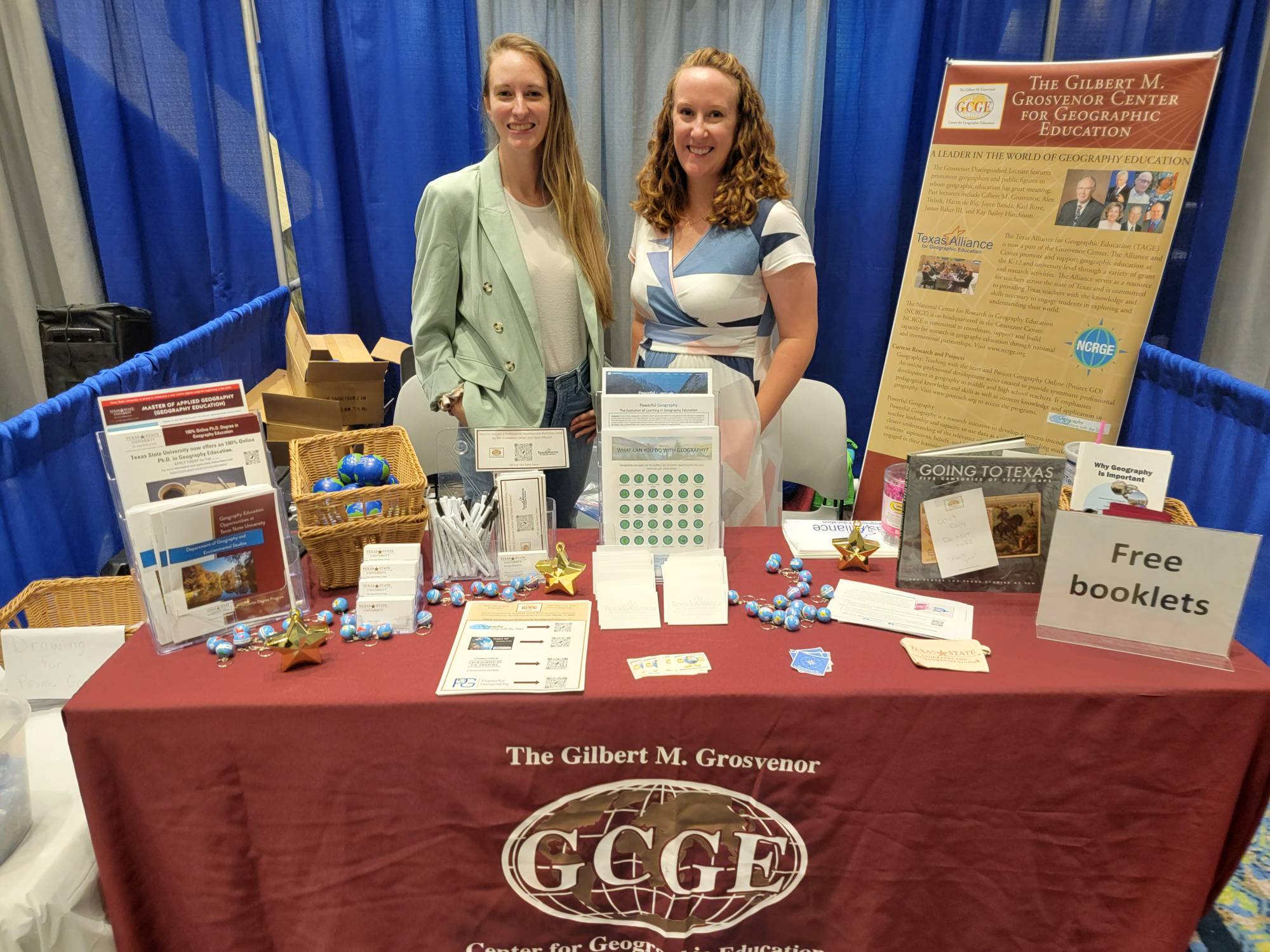 Stacie and Joann at the GCGE booth