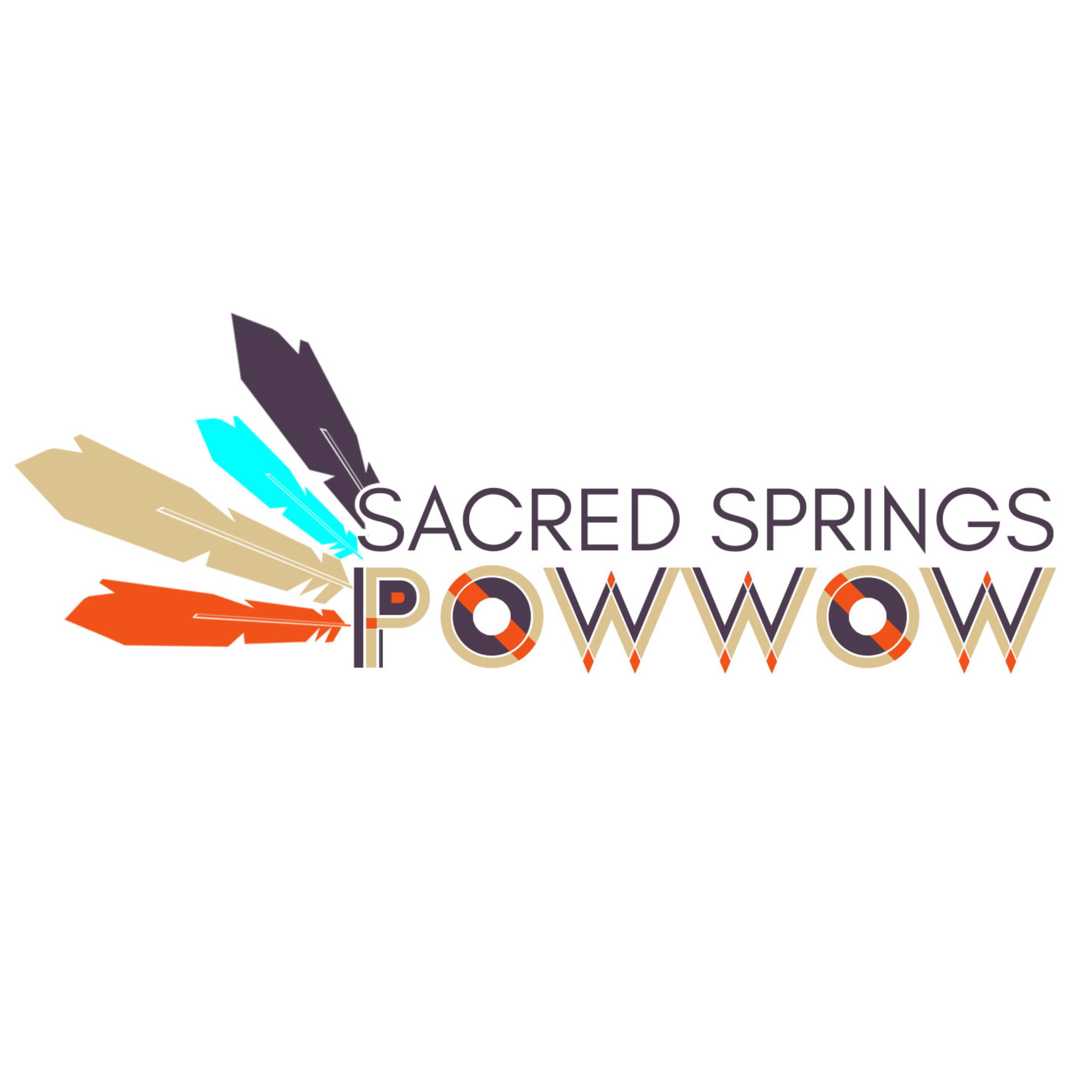 promo of event with text reading "Sacred Springs Powwow"