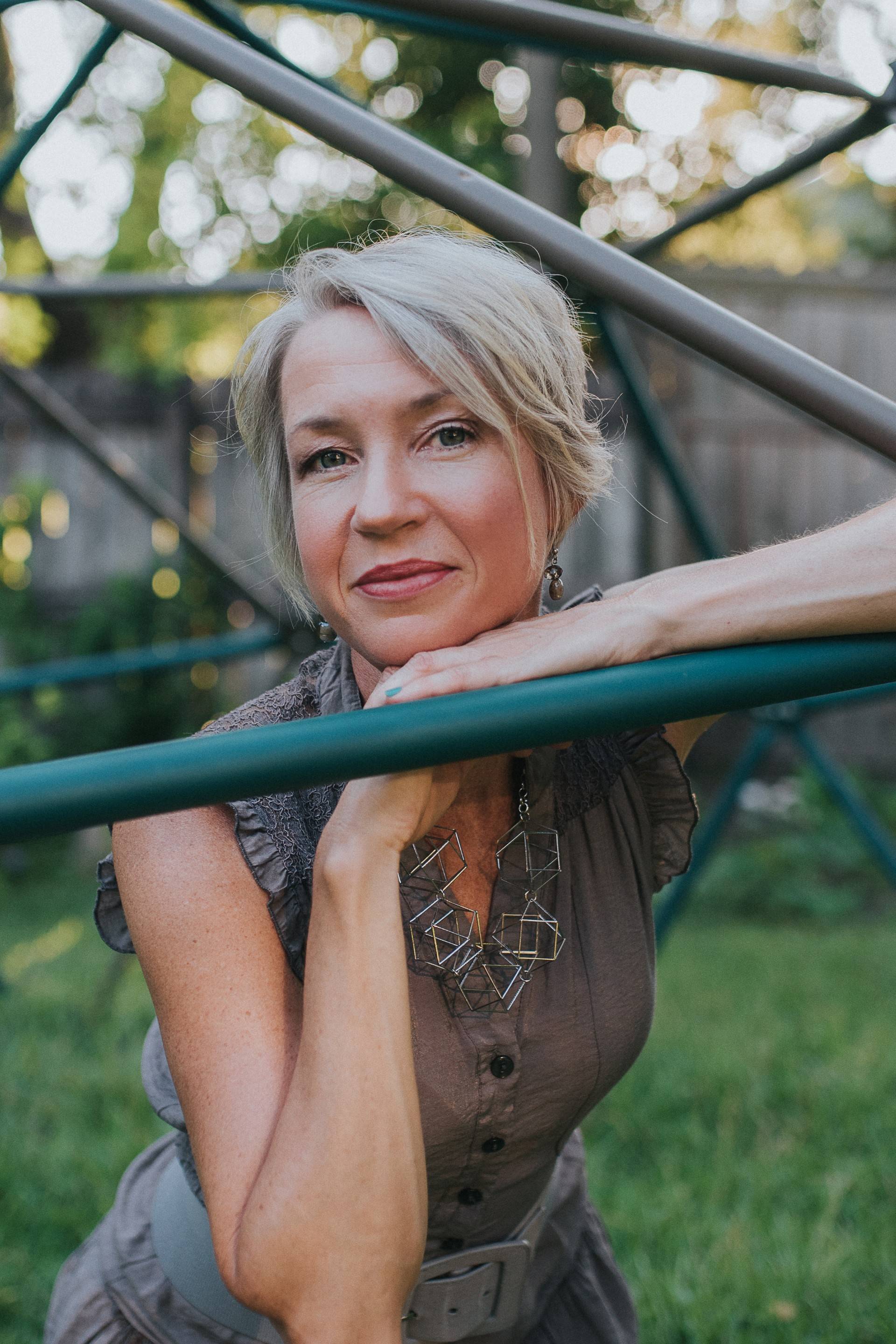 A headshot of writer and professor Charlotte Pence 
