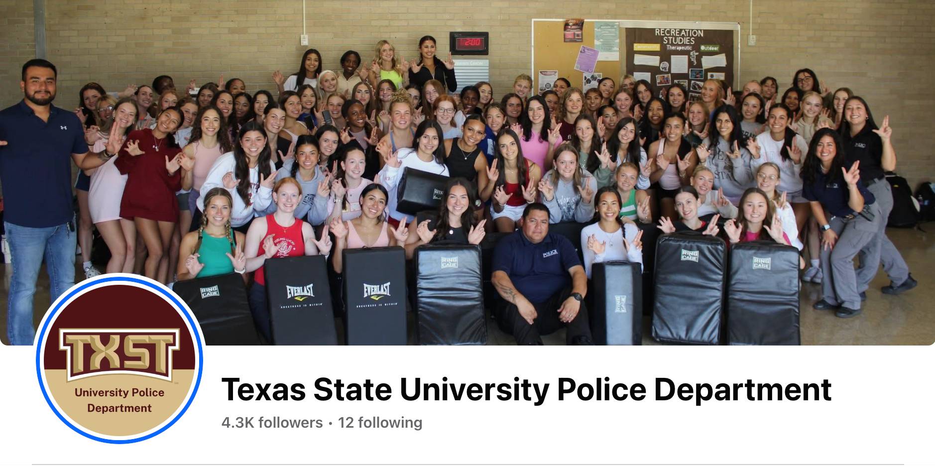 Texas State University Police Department Facebook Page Header