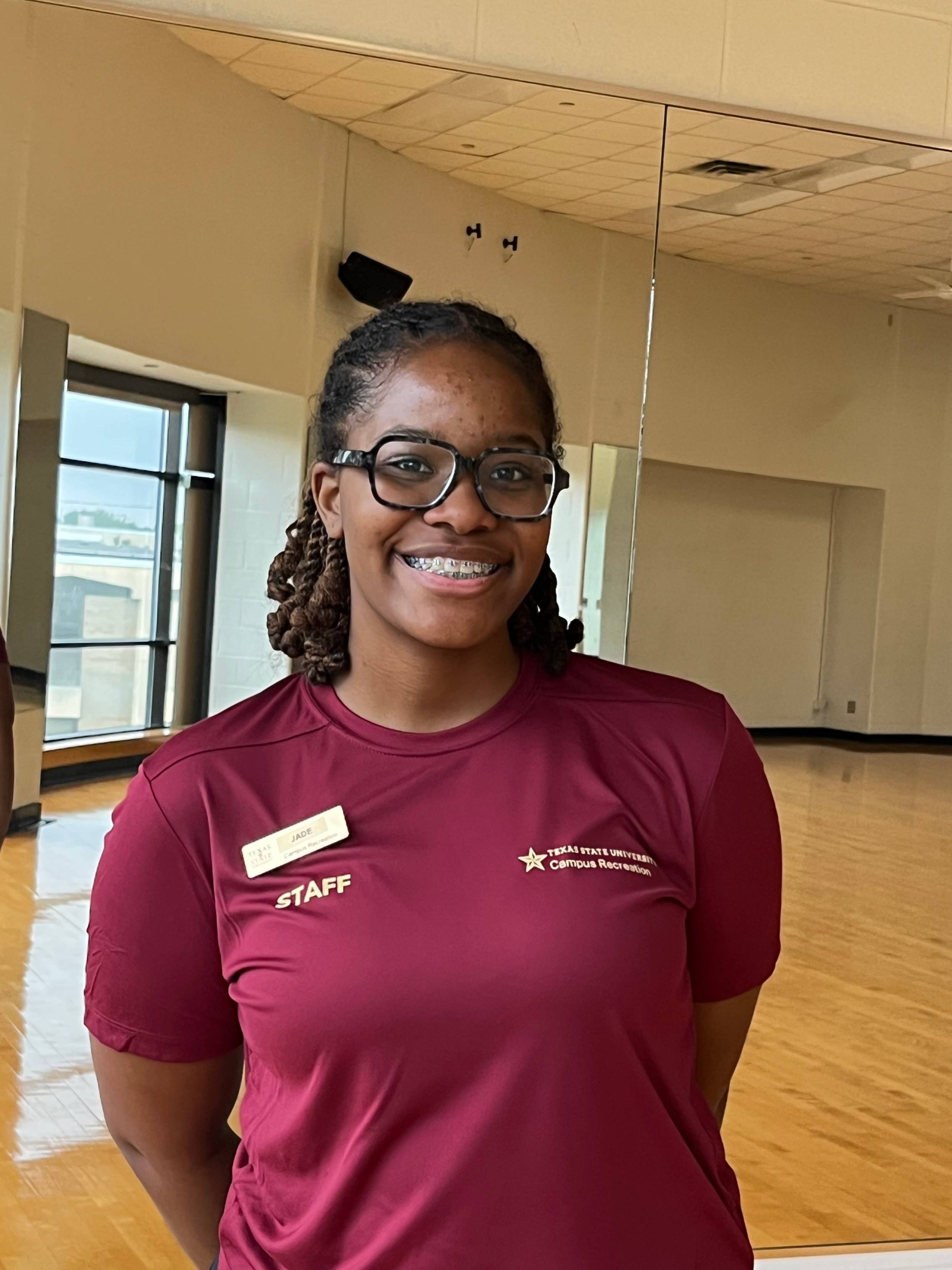 instructor smiling