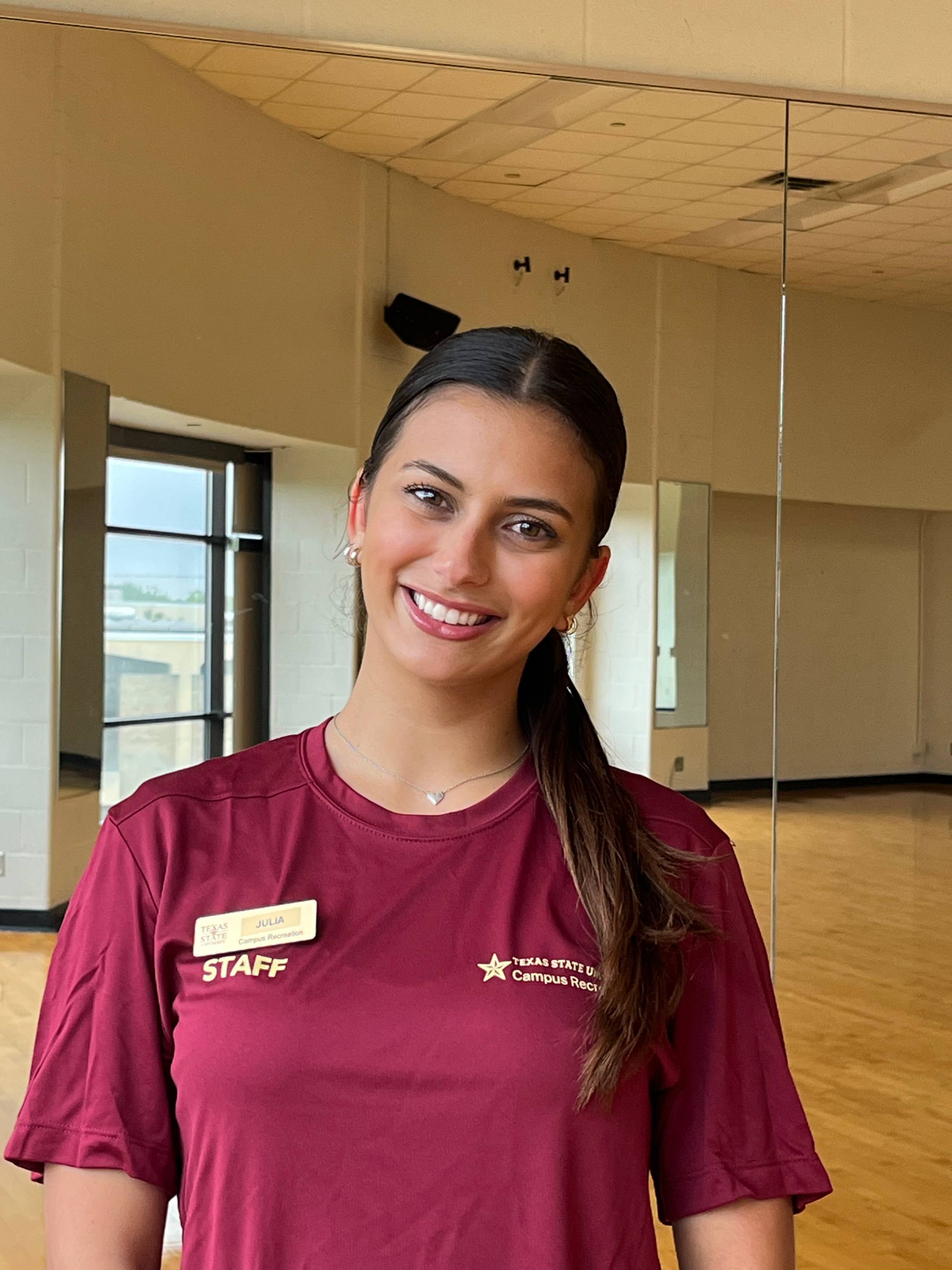 instructor smiling