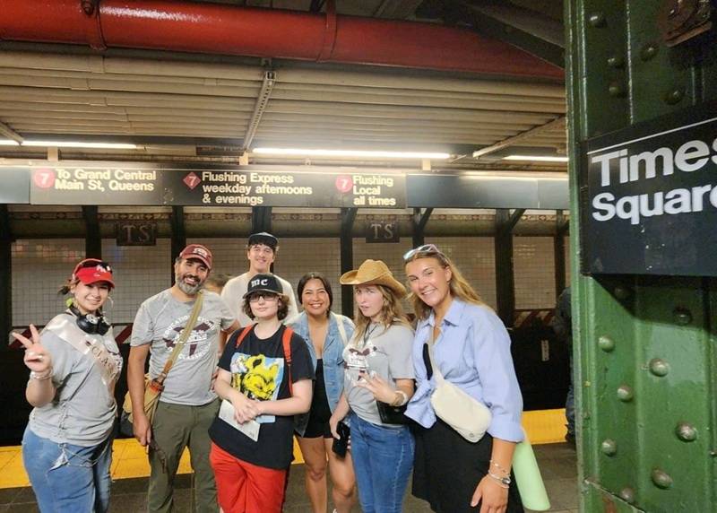 TXST students on the subway in NYC