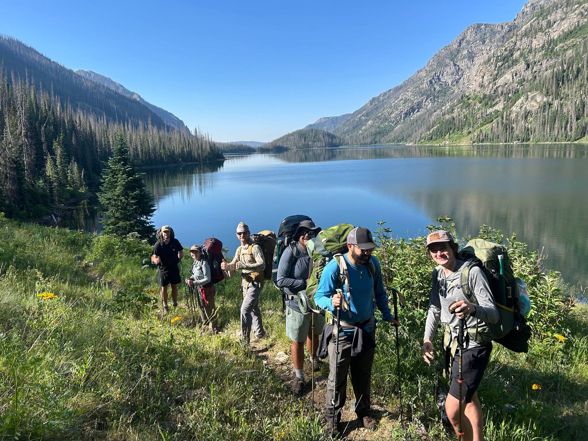 TXST students in mountains