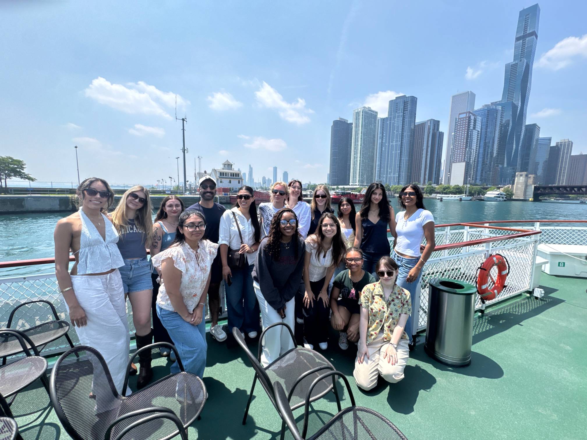 TXST students on ferry in Chicago