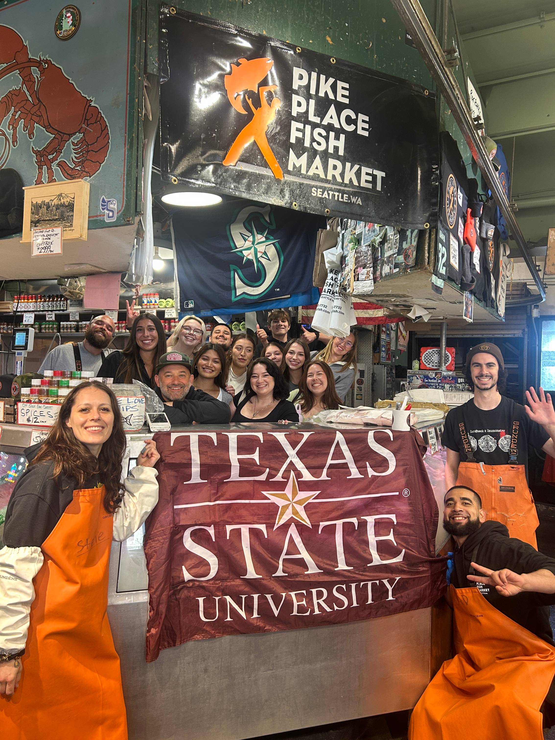 TXST students at Pikes Place Market