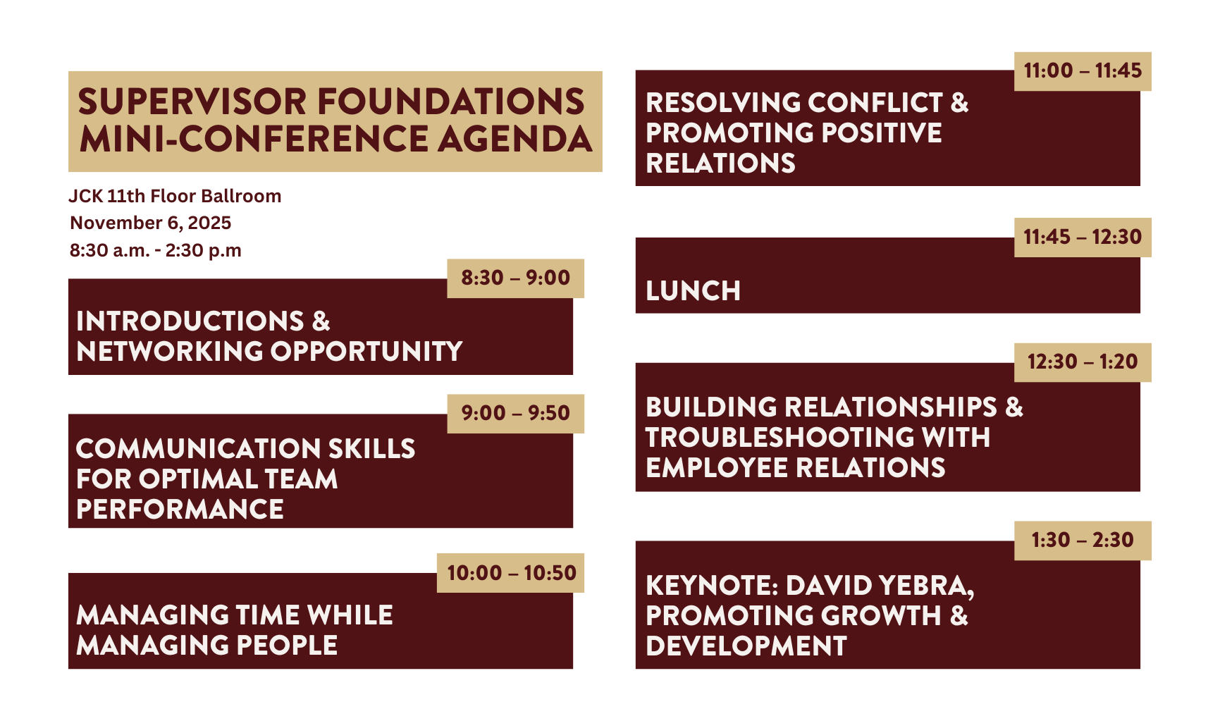 Supervisor Foundations Mini-Conference