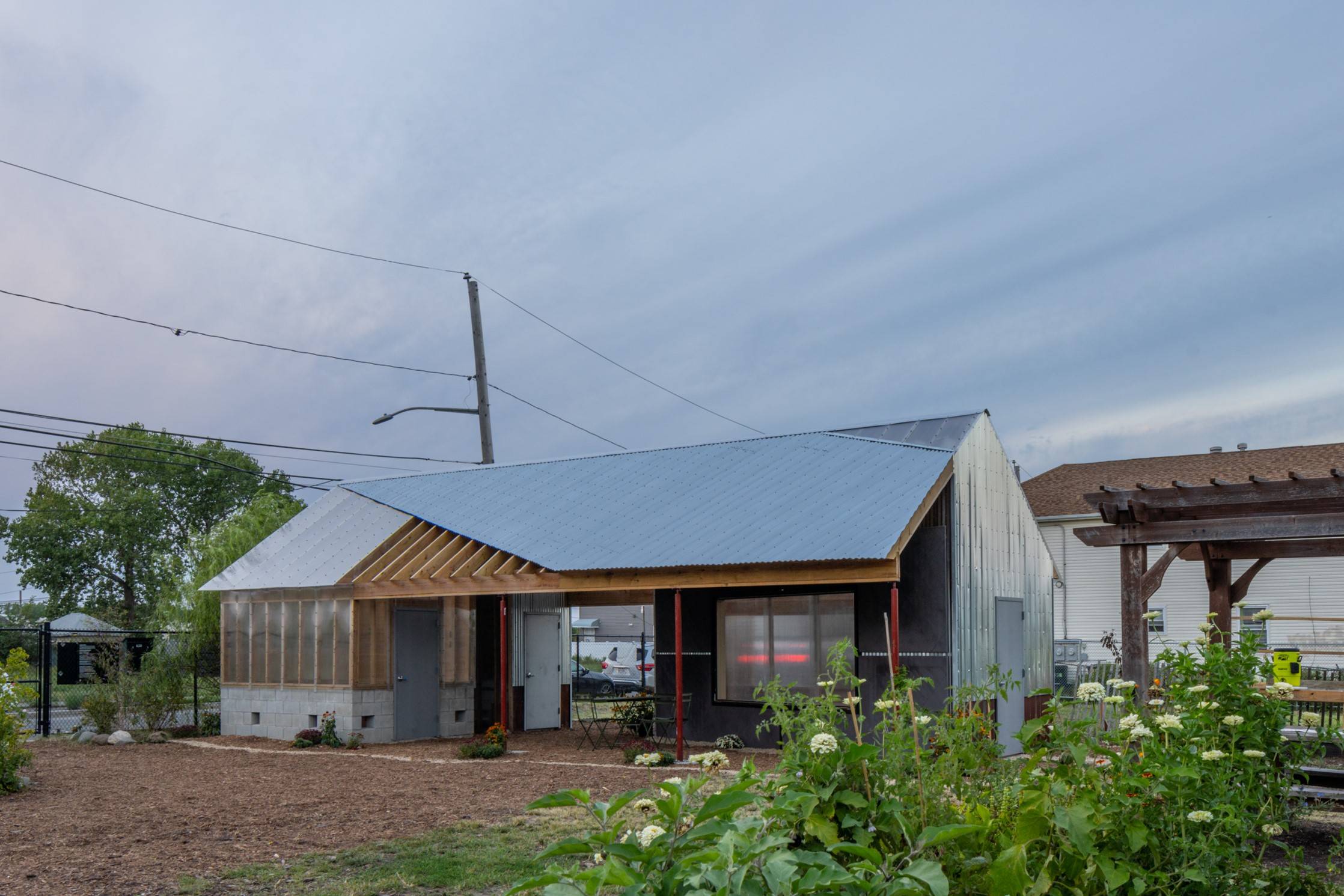 frontal view of a country store
