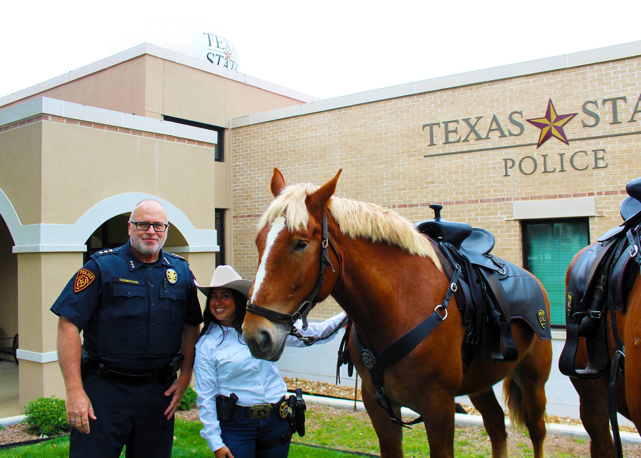 Chief Carmichael with a horse
