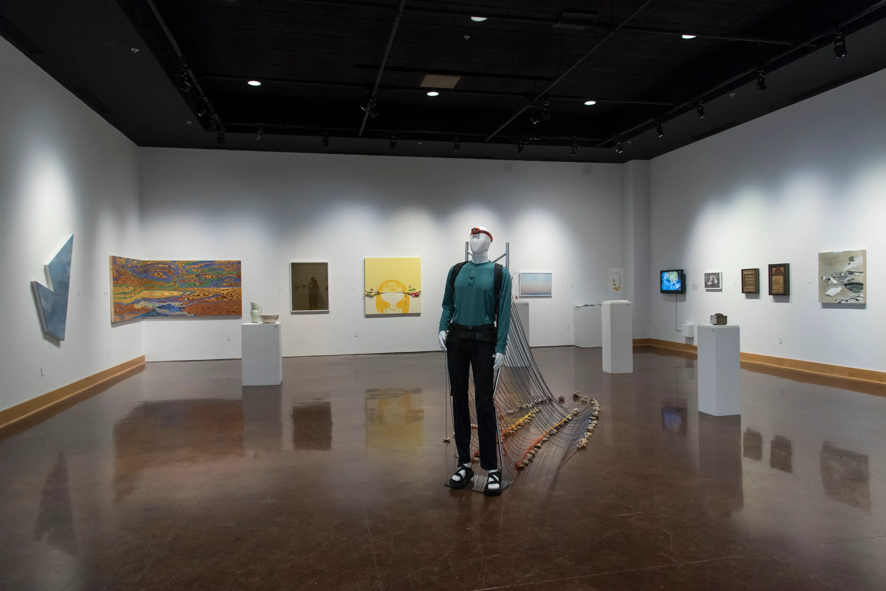Texas State Galleries with art exhibit in progress