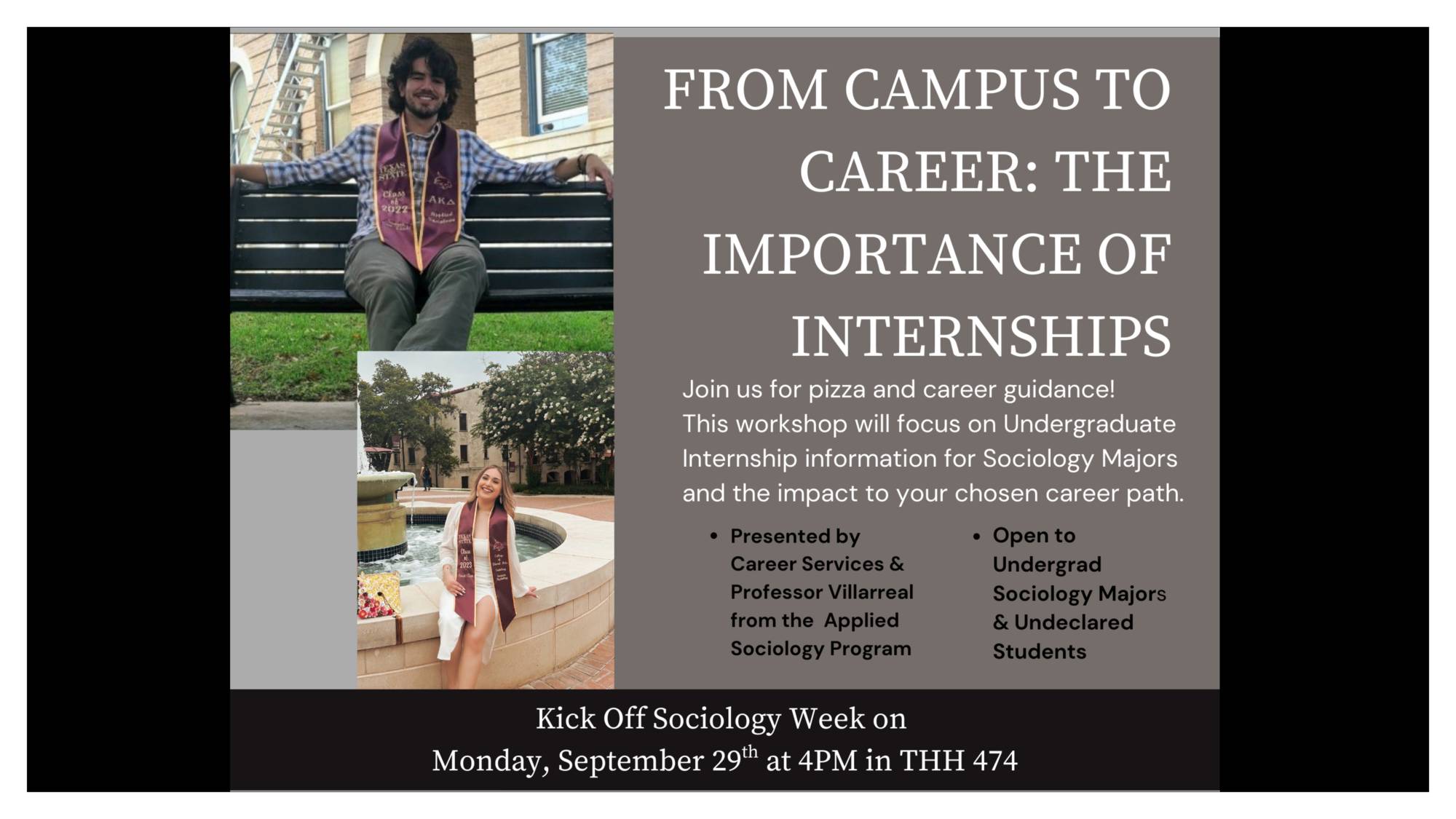 an image of an upcoming sociology week event. See calendar for full details