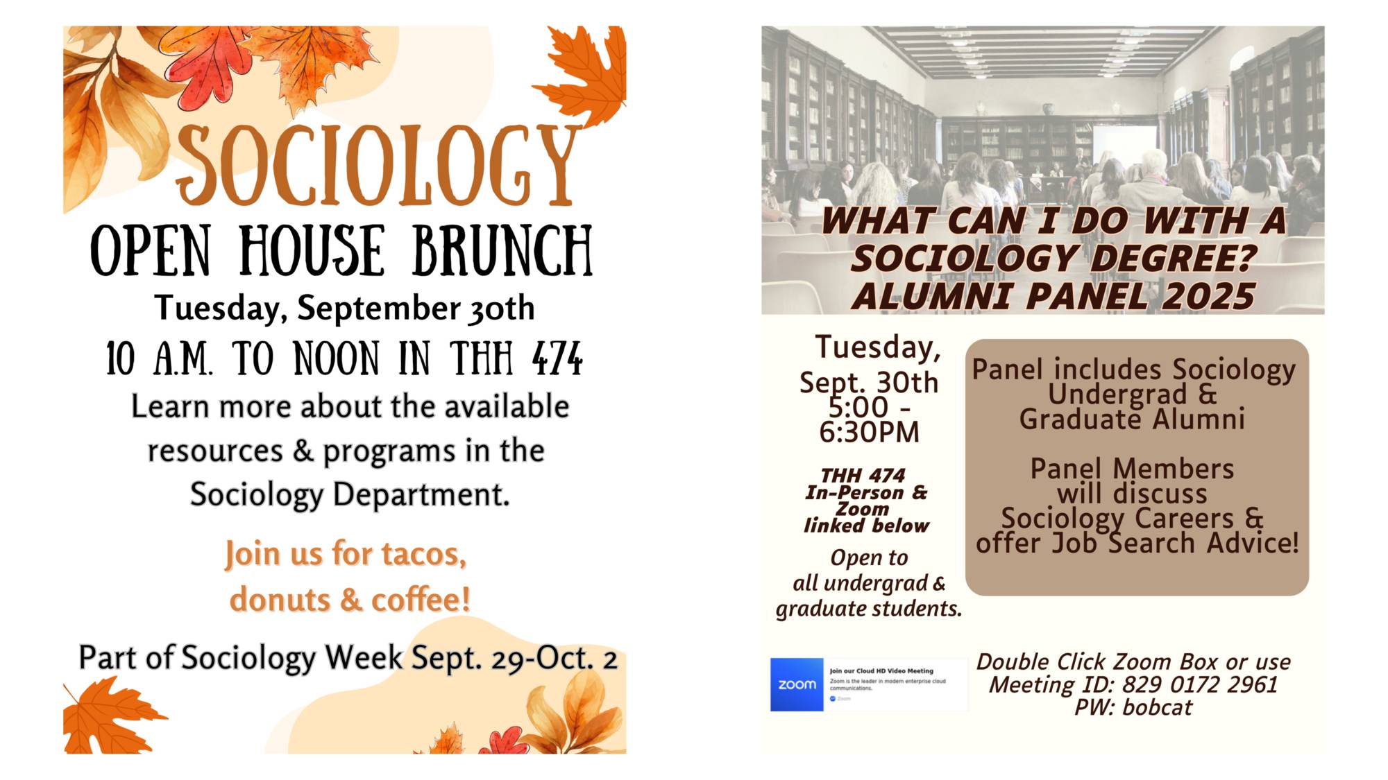 an image of an upcoming sociology week event. See calendar for full details