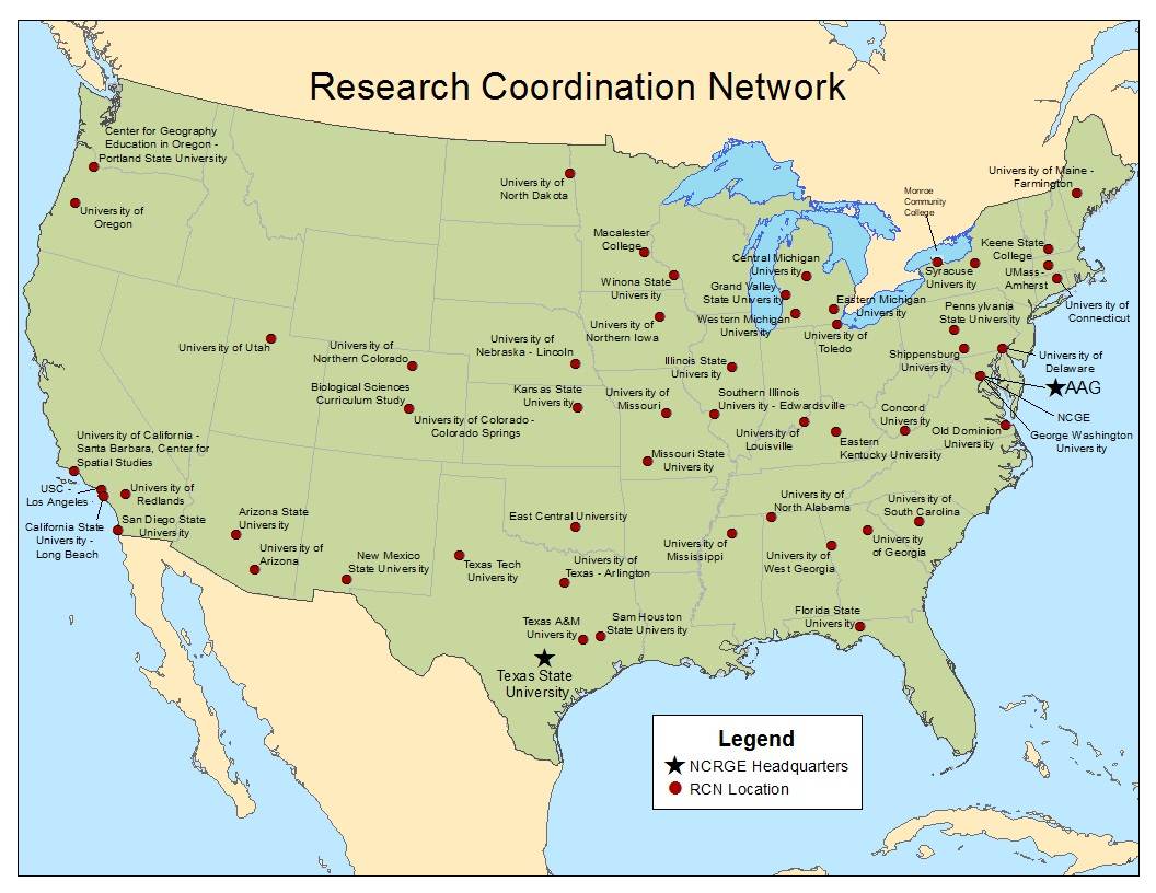 Map of Research Coordination Network