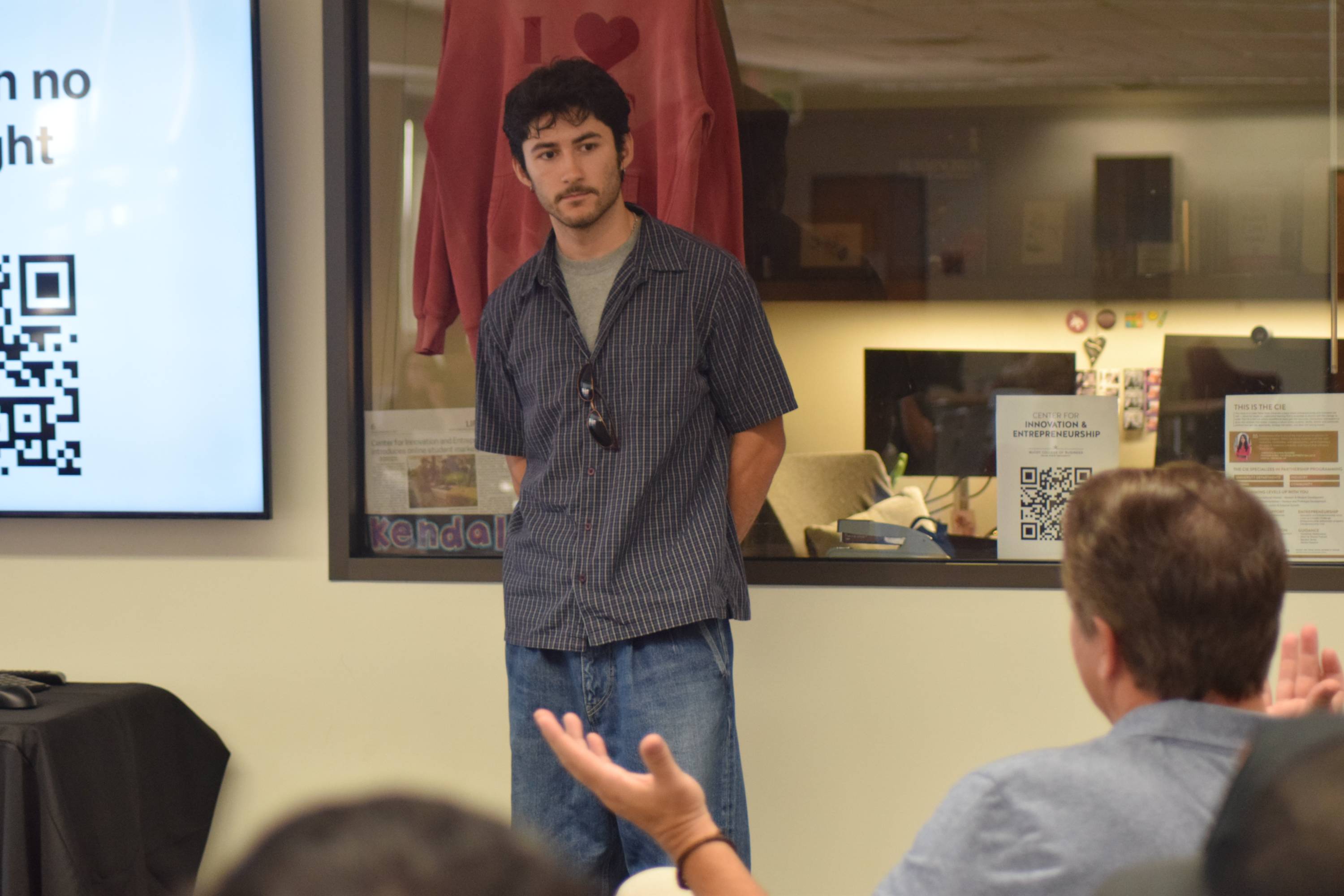 Israel "Izzy" Trujillo at the ROI Pitch competition.