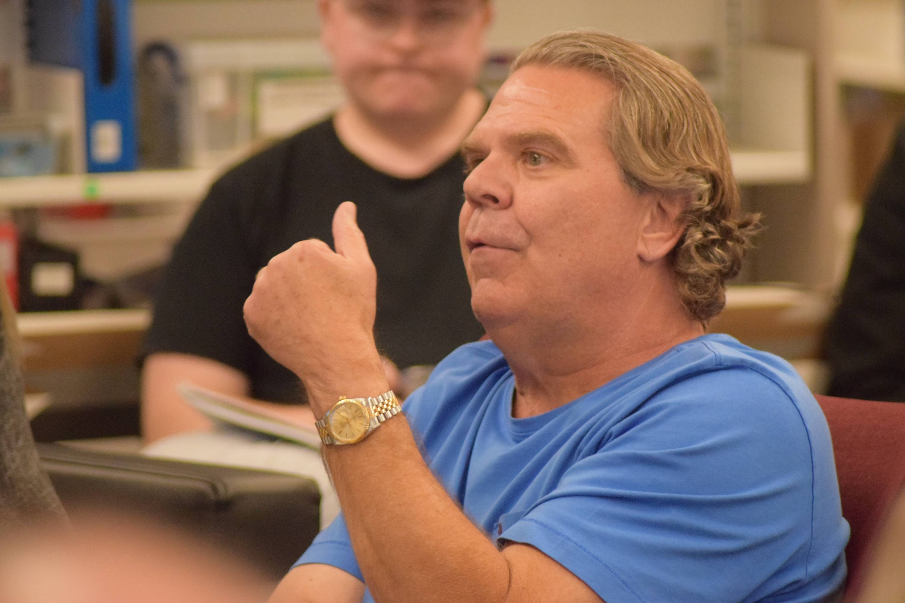 Randy Haran at the ROI Pitch competition.