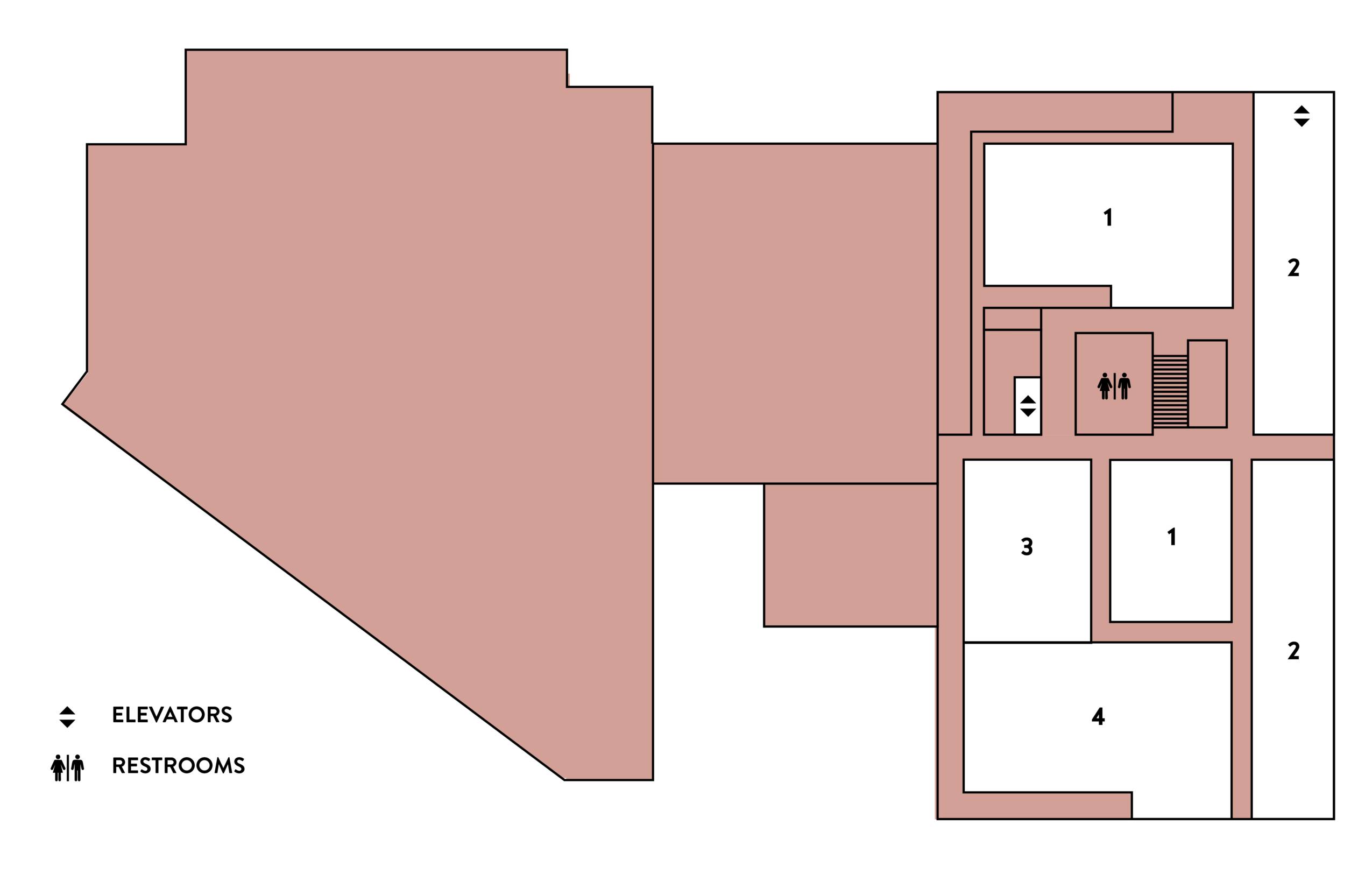 2d map of lbjsc 5th floor