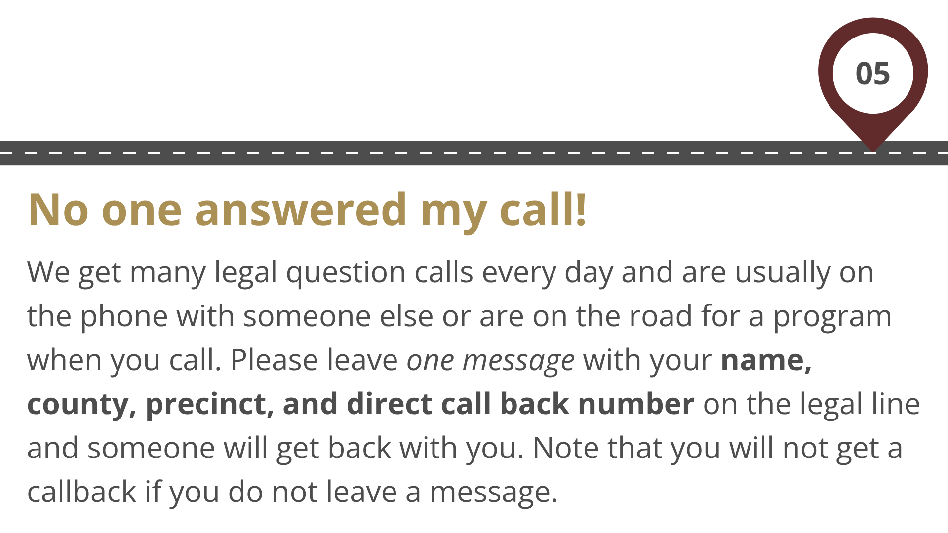 No one answered my call!