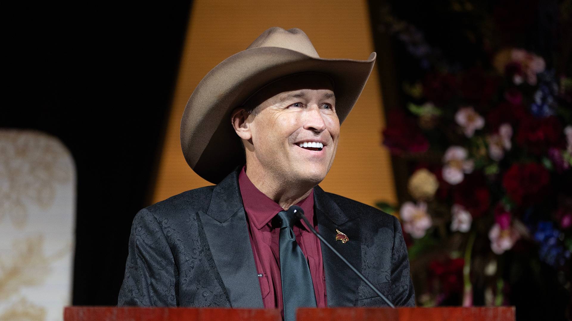 Montage of clips from the Distinguished Alumni awardees, President Kelly Damphousse, and clips of the Texas State campus and conversation about how our alumni are proud to be Bobcats