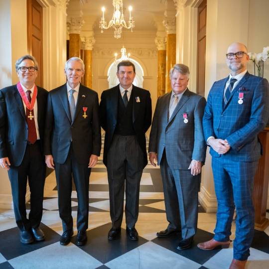 Will Wright (far right) receives honors in Washington D.C.