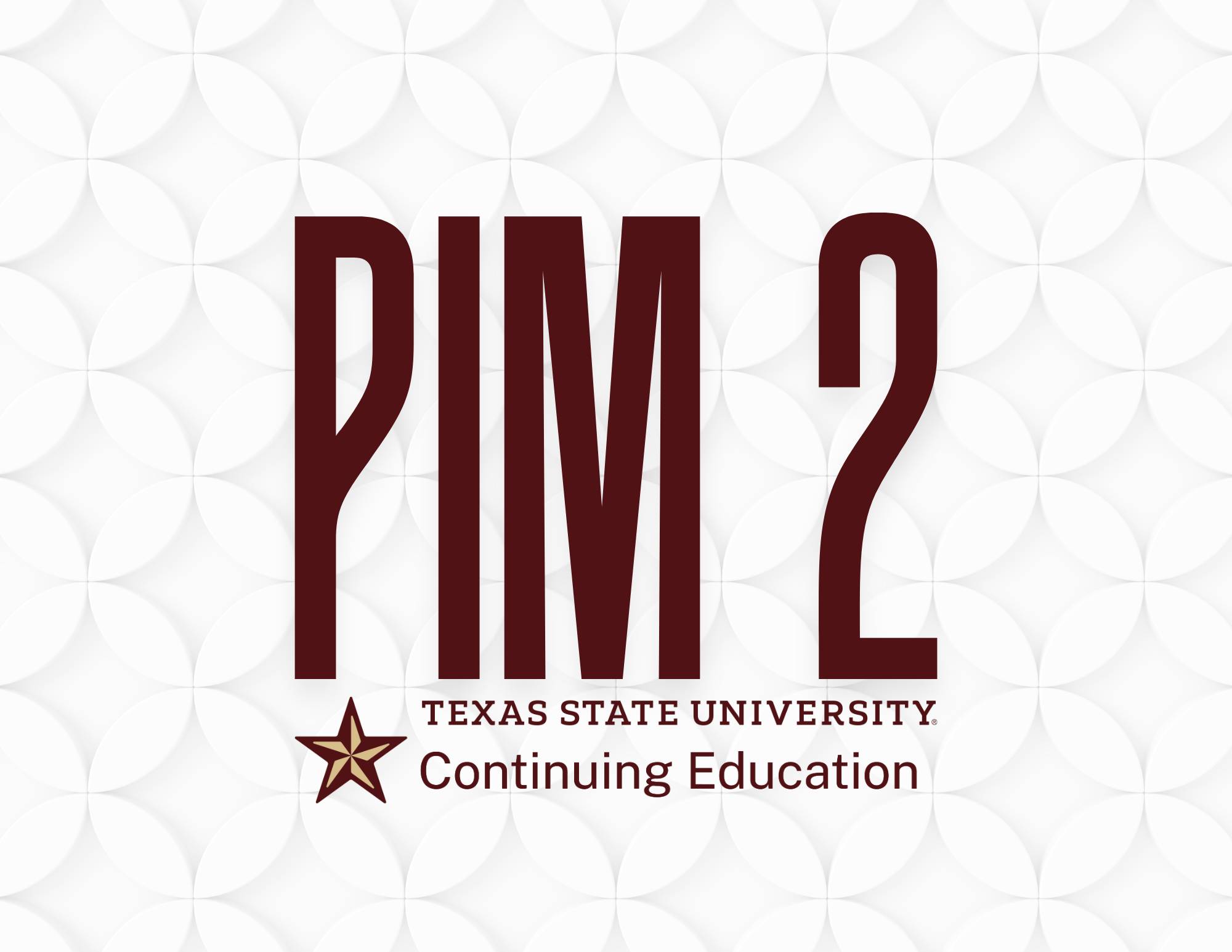 maroon logo over white background